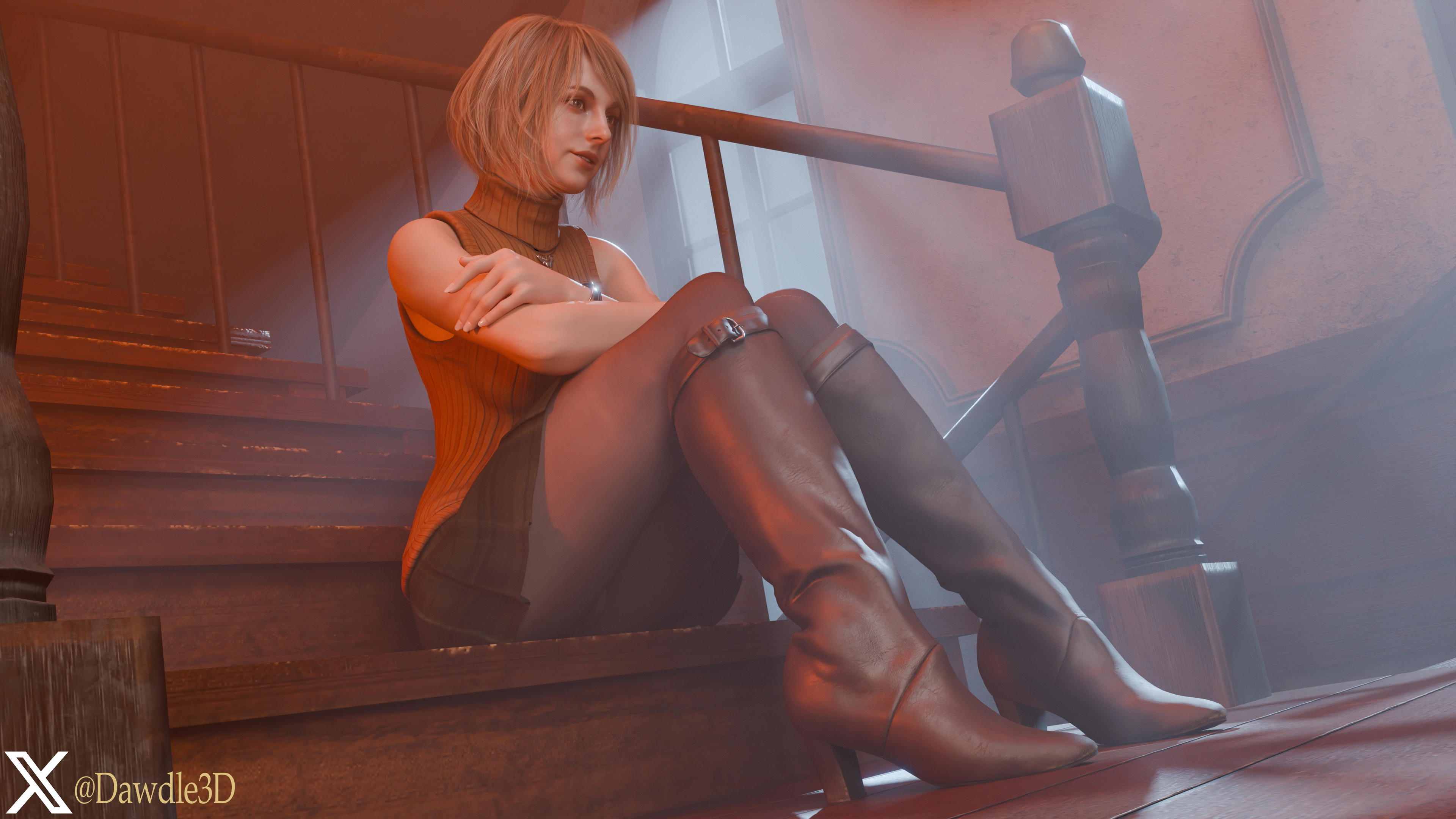 Ashley by the Night Light Resident Evil Resident Evil 4 Remake Ashley Graham 3d Porn Stockings Fishnet Stockings Feet Nude 27