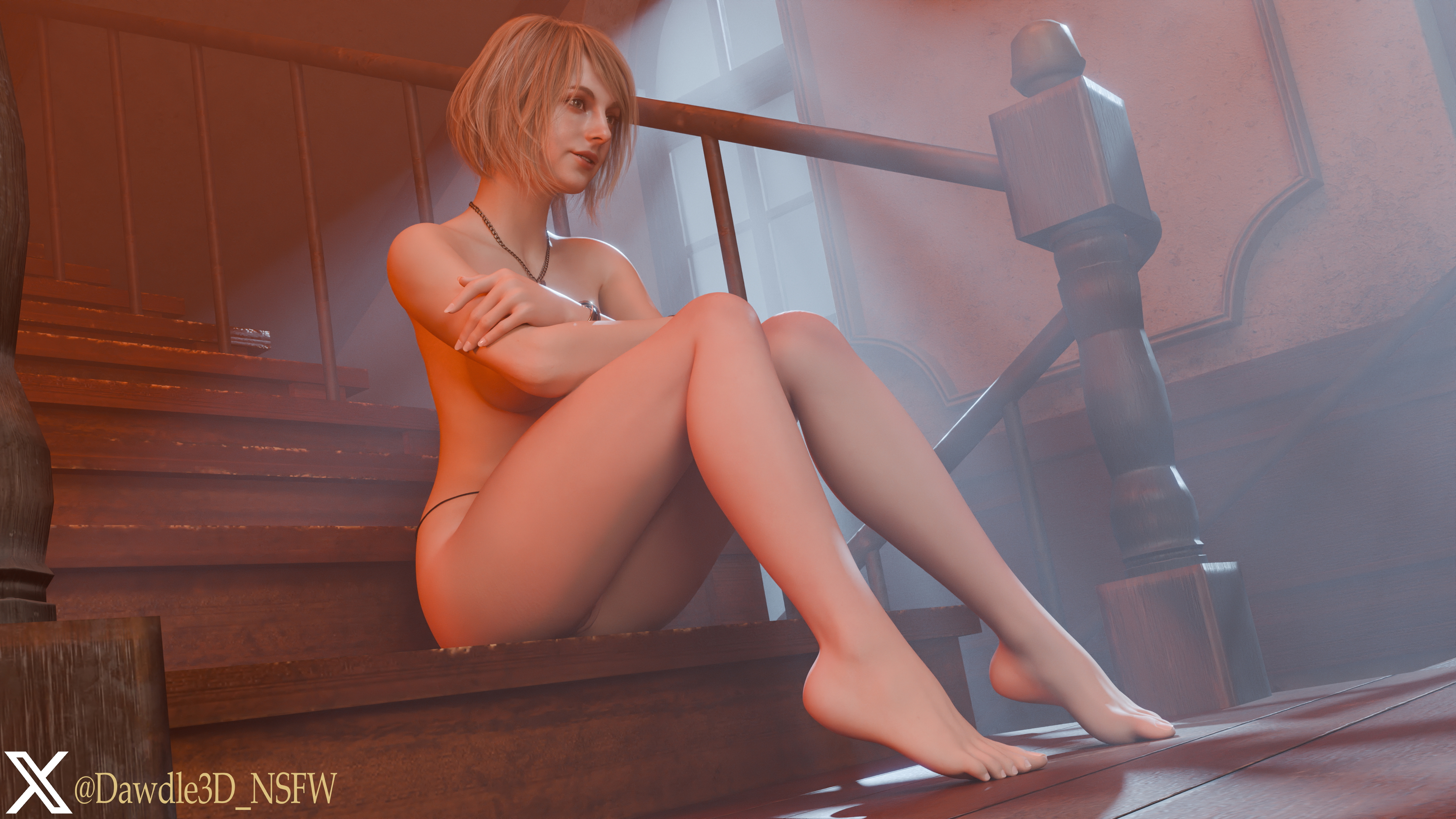 Ashley by the Night Light Resident Evil Resident Evil 4 Remake Ashley Graham 3d Porn Stockings Fishnet Stockings Feet Nude 30