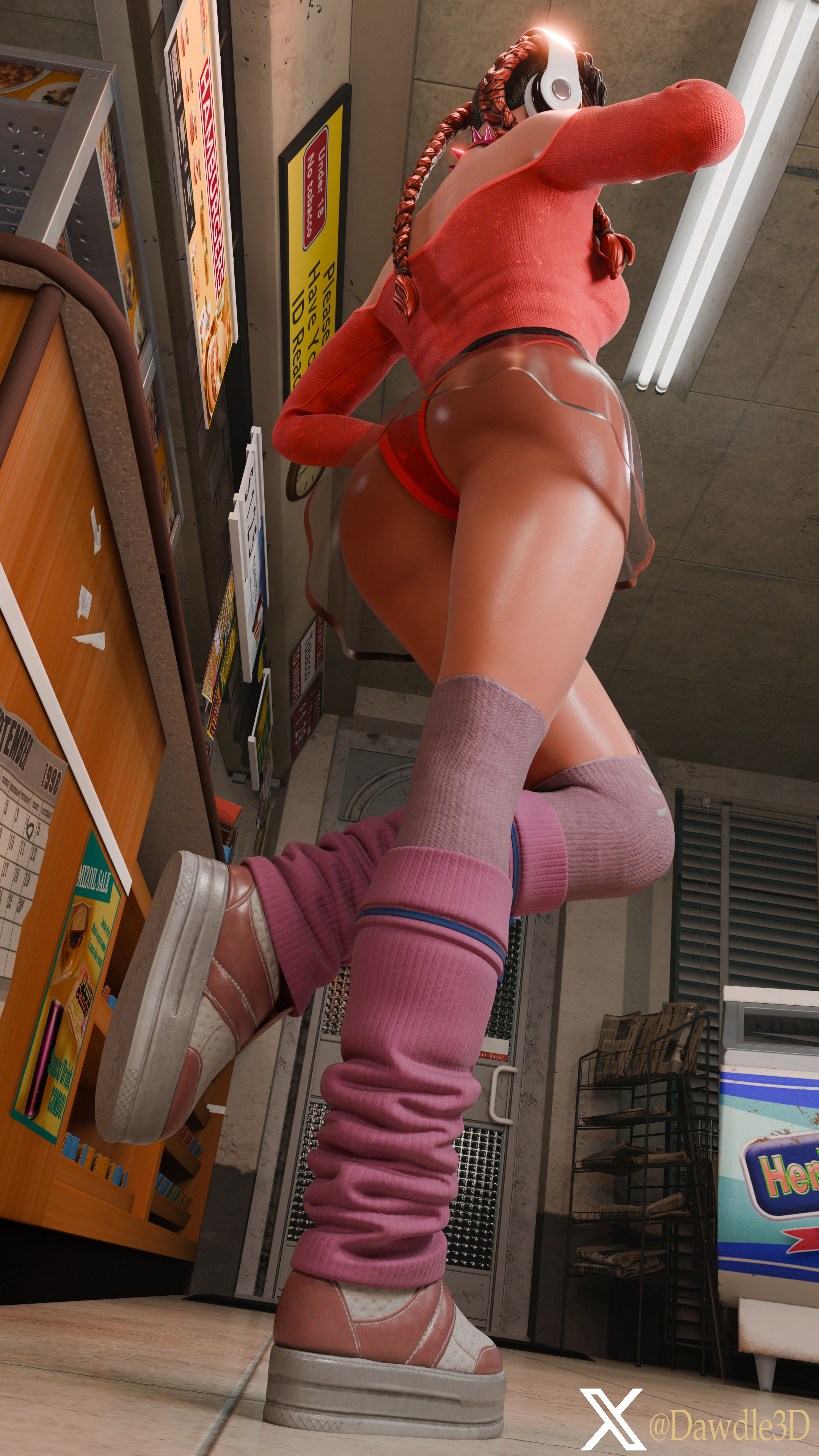 Loba Cosplaying as Red Menace Apex Legends Cyberpunk2077 Loba Loba Apex Red Menace 3d Porn Nude 9