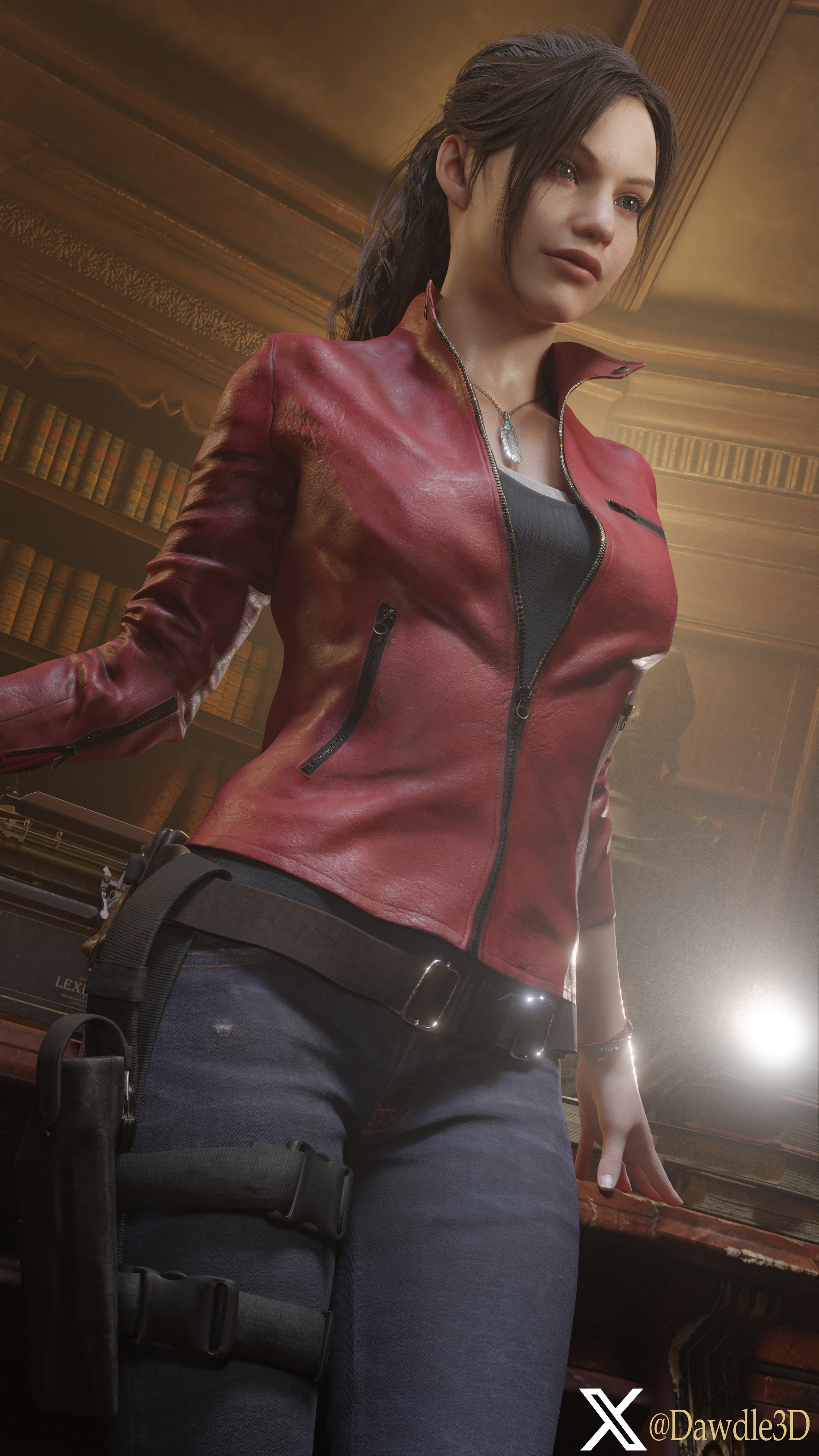 Claire in the Secret Room Resident Evil Resident Evil 2 Remake Claire Redfield 3d Porn Bikini Nude 7