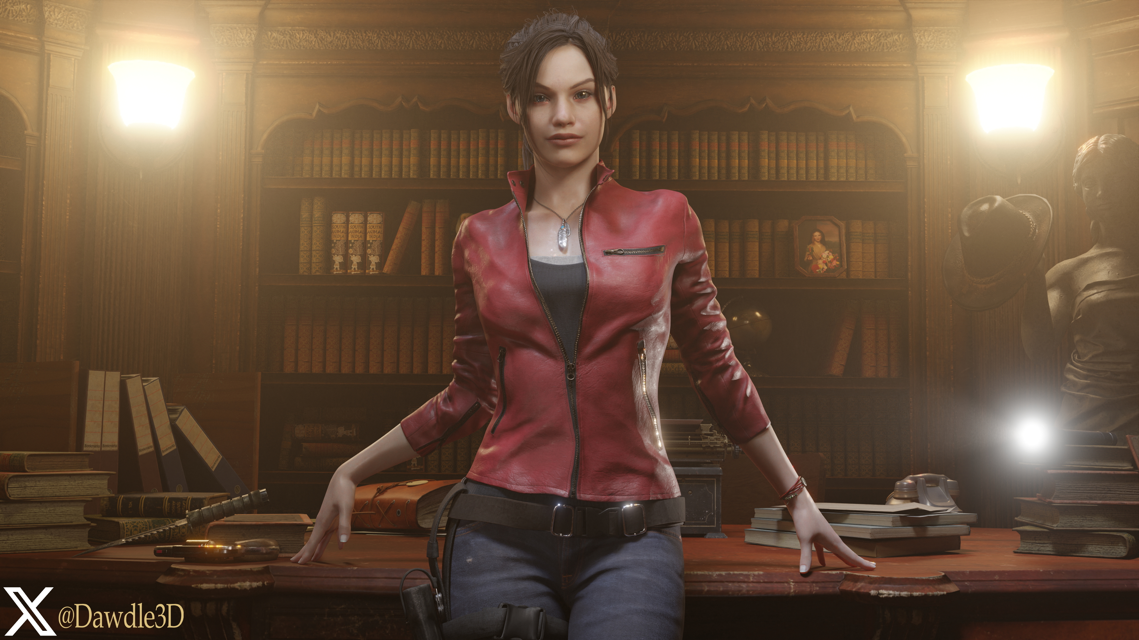 Claire in the Secret Room Resident Evil Resident Evil 2 Remake Claire Redfield 3d Porn Bikini Nude 13