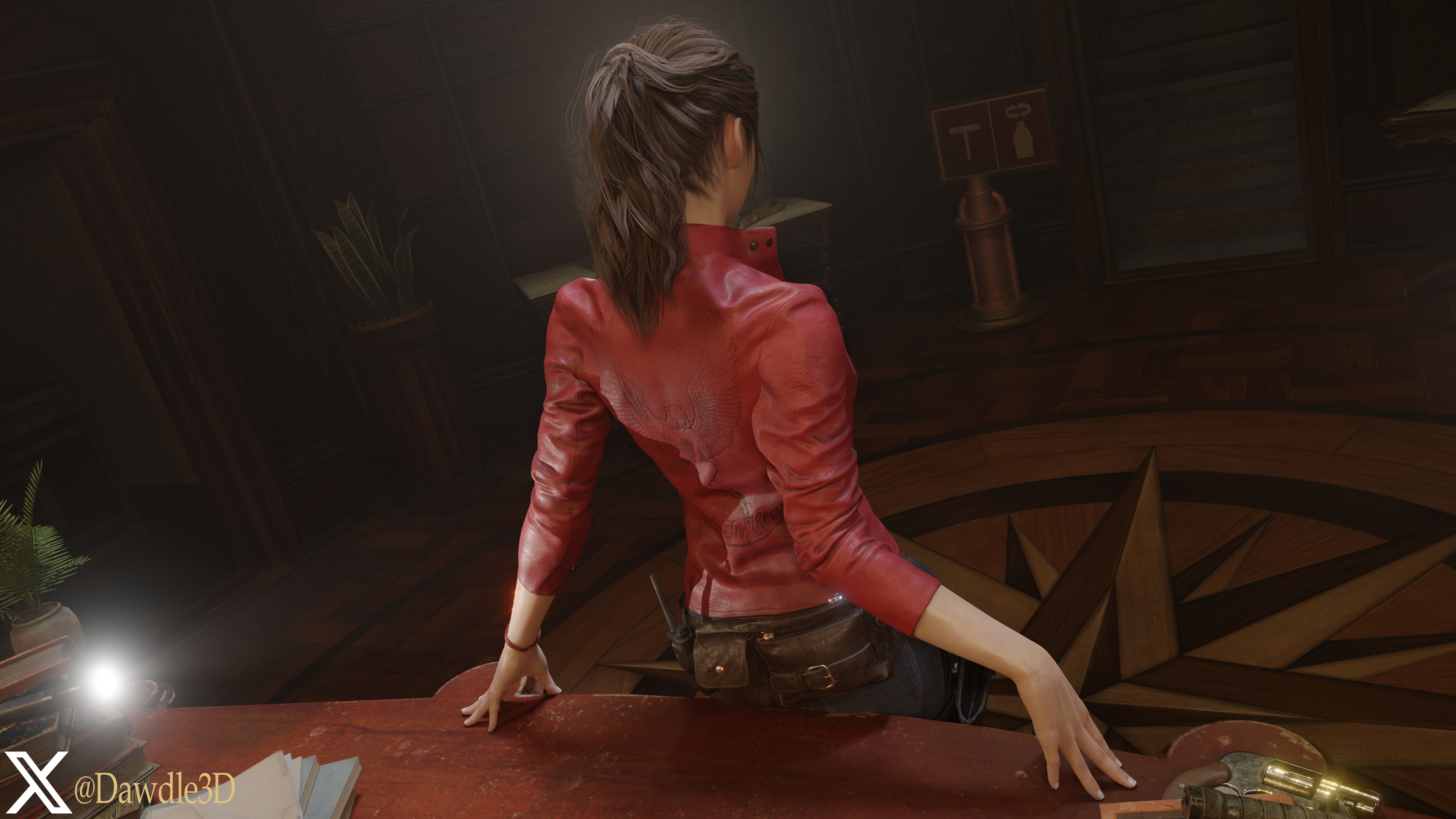 Claire in the Secret Room Resident Evil Resident Evil 2 Remake Claire Redfield 3d Porn Bikini Nude 19