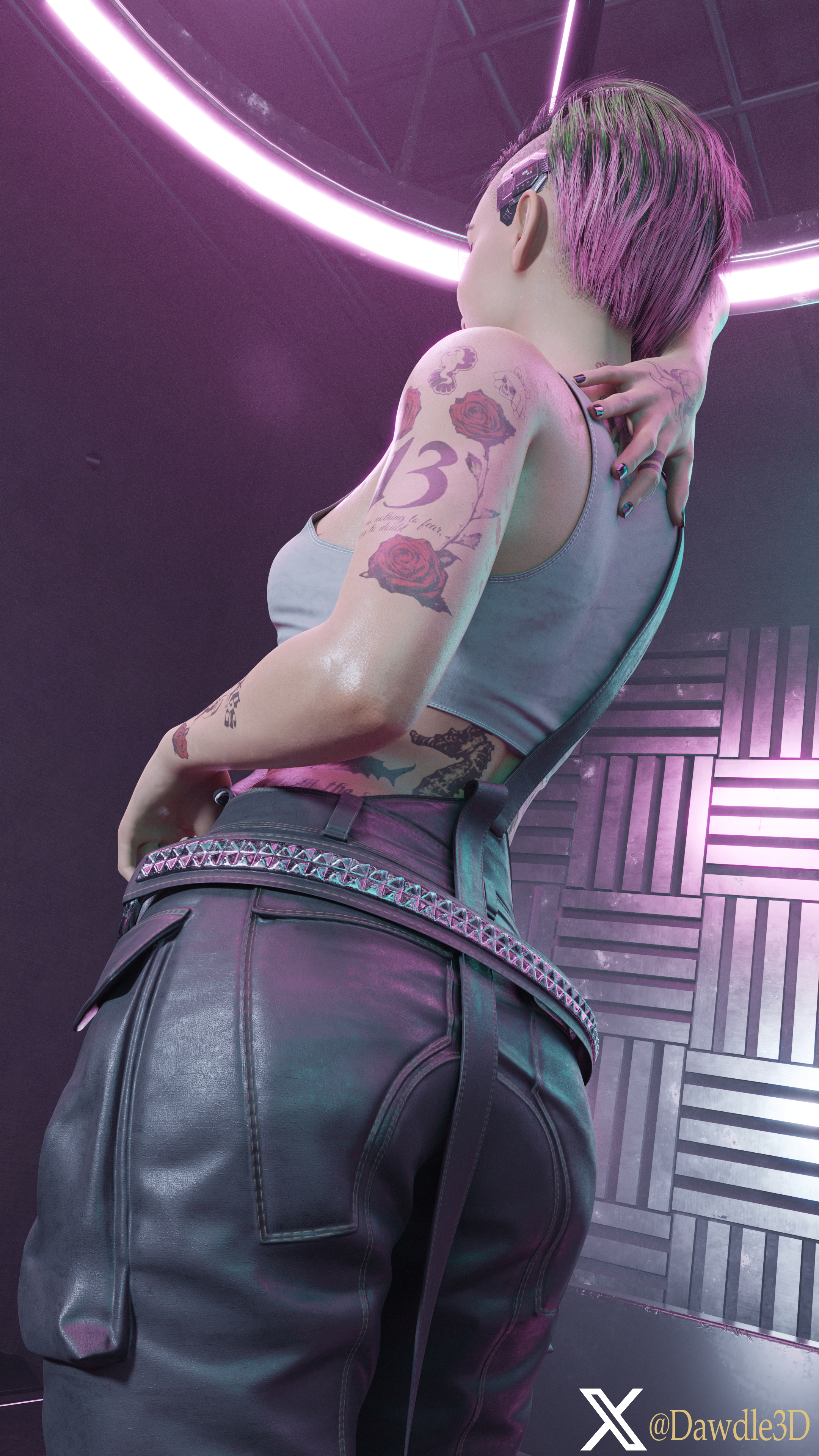 Judys [Private Dance 04] Cyberpunk2077 Judy Alvarez 3d Porn Latex Pole Dance High Heels Nude 10