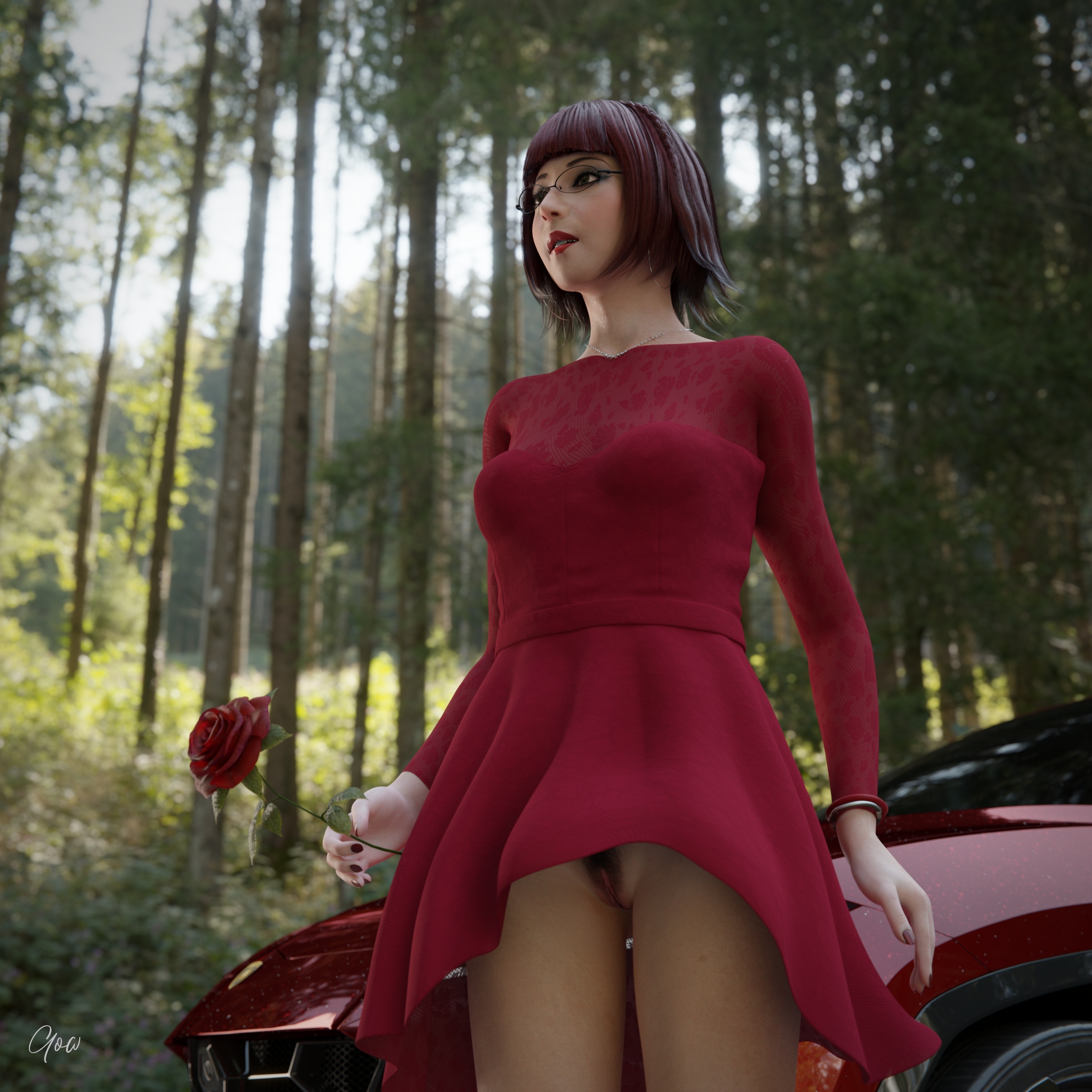 Tiffany - Troubles with wind  Part 1 White 3d Porn Photorealistic Tease Cosplay Partially_clothed Clothed Wet Pussy Pussy Hairy Pussy No Panties Milf Red Hair Dress Party Dress Original Character Story Sexy Upskirt Outdoor Woods Natural Boobs Natural Tits Legs Spread Legs Car Photoshoot 10