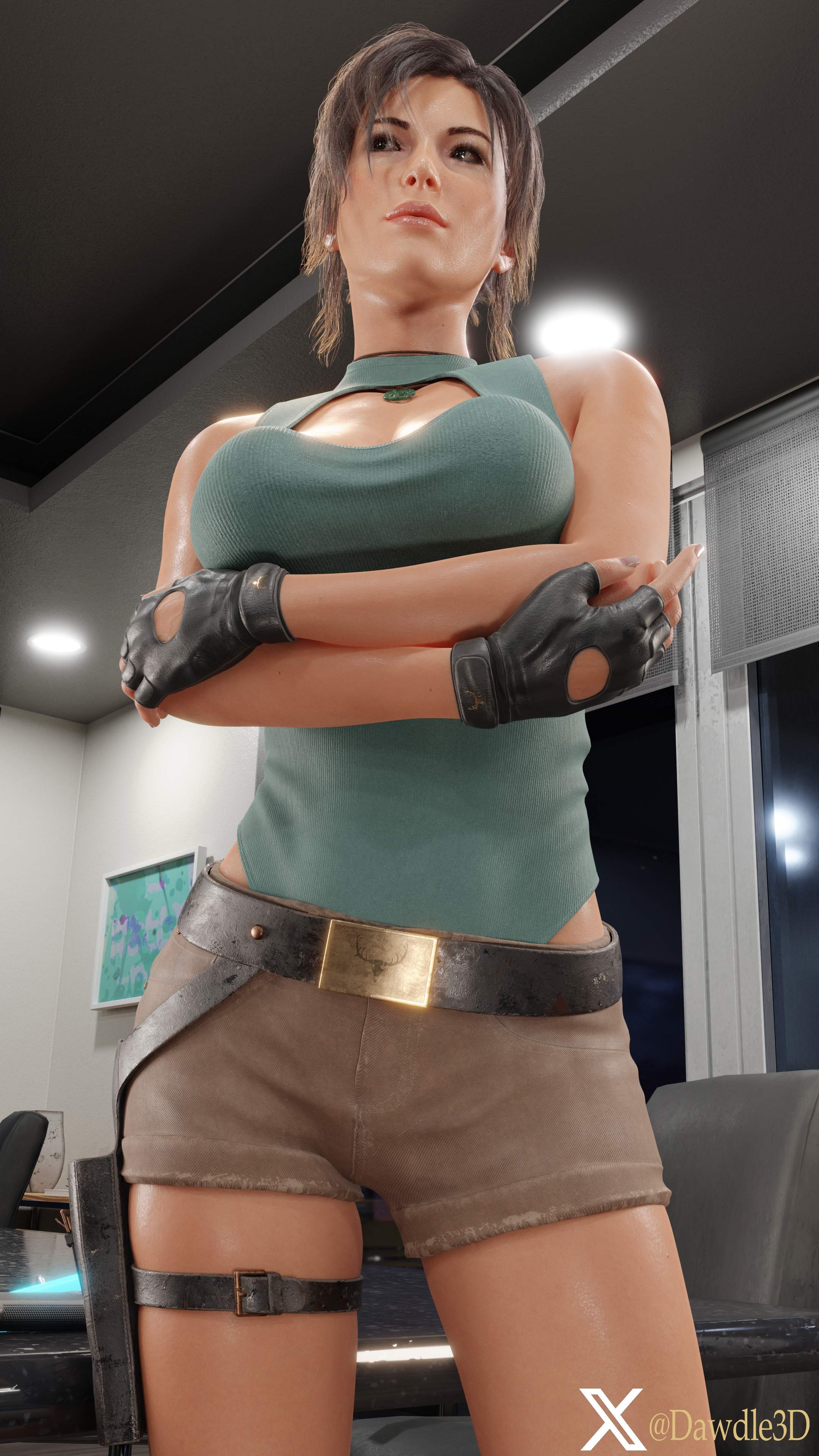 You are Called to Laras Office Tomb Raider Lara Croft 3d Porn Nude 7