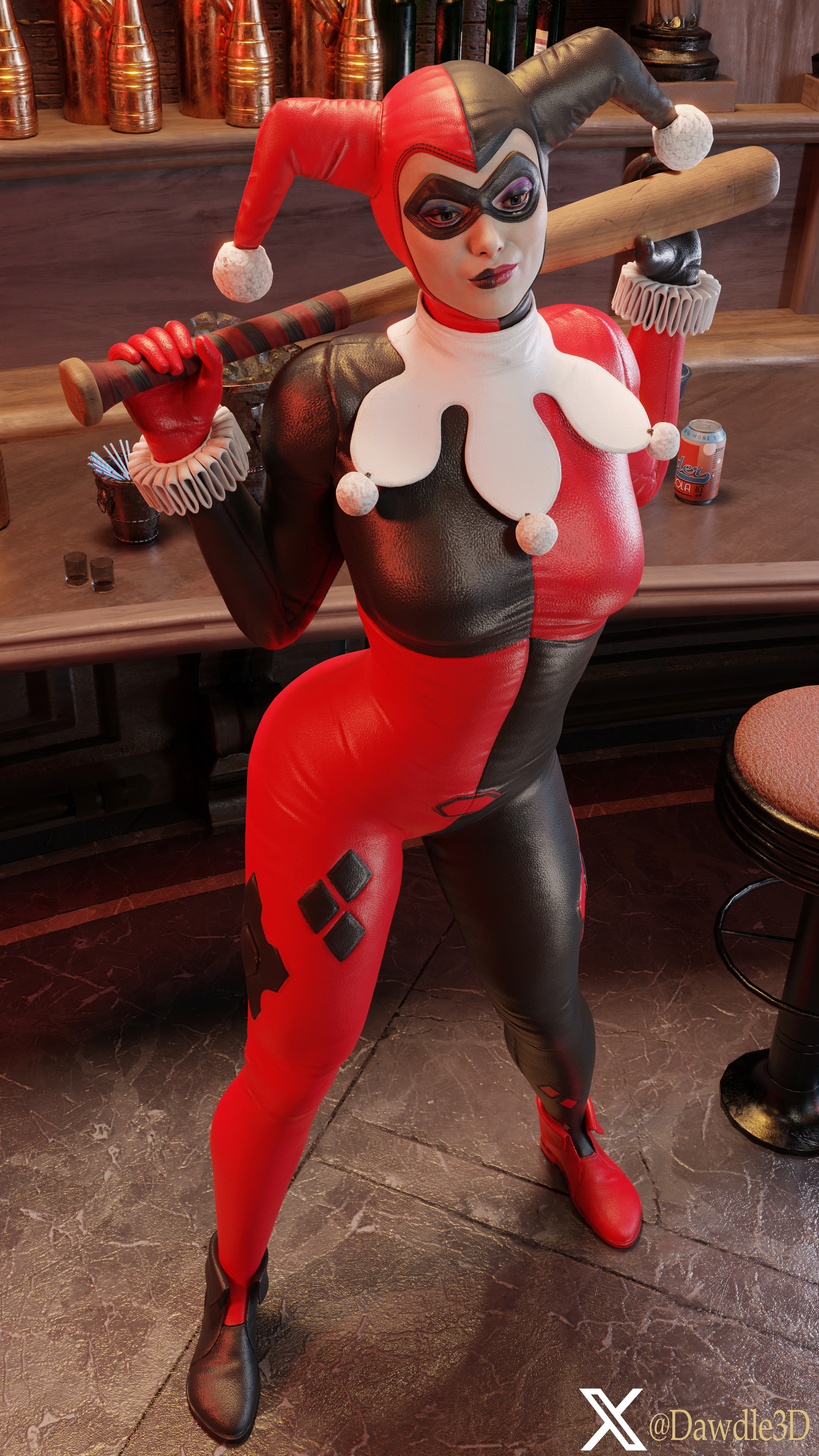 Harley Quinn (Jester Version) Dc Comics Injustice Harley Quinn 3d Porn Nude 5
