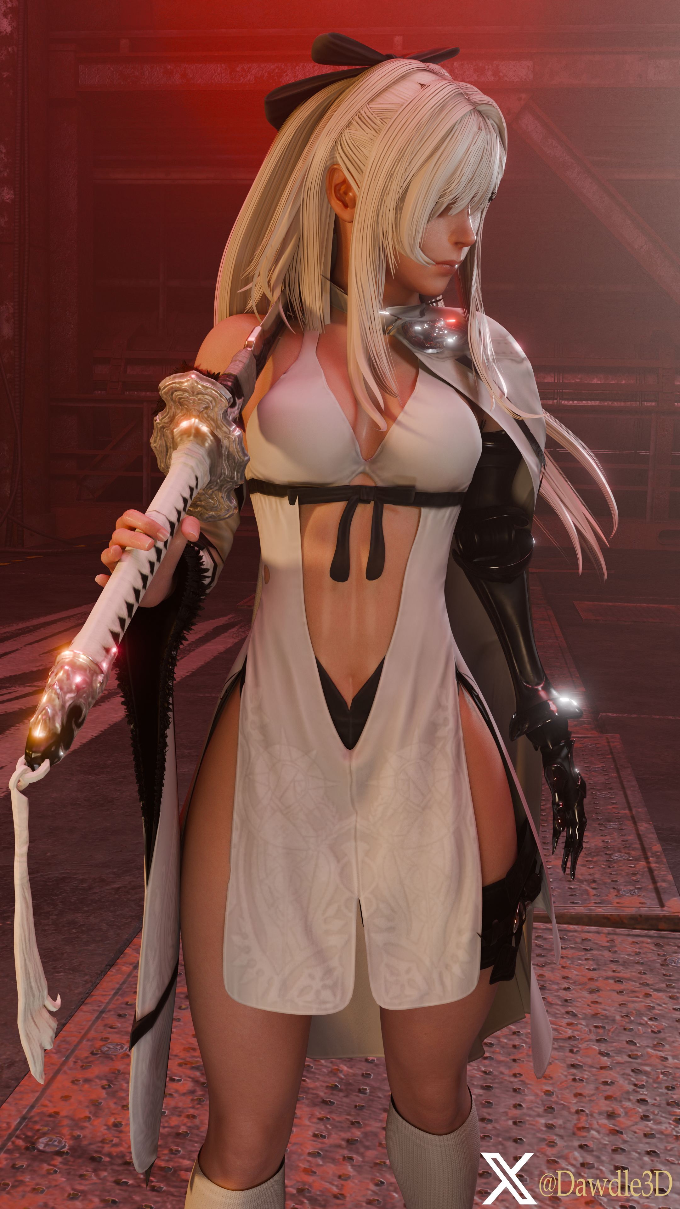 YoRHa 2B as Zero Nier Automata 2b Yorha2b Yorha 2b Drakengard 3 Zero Drakengard 3d Porn High Heels Nude 5