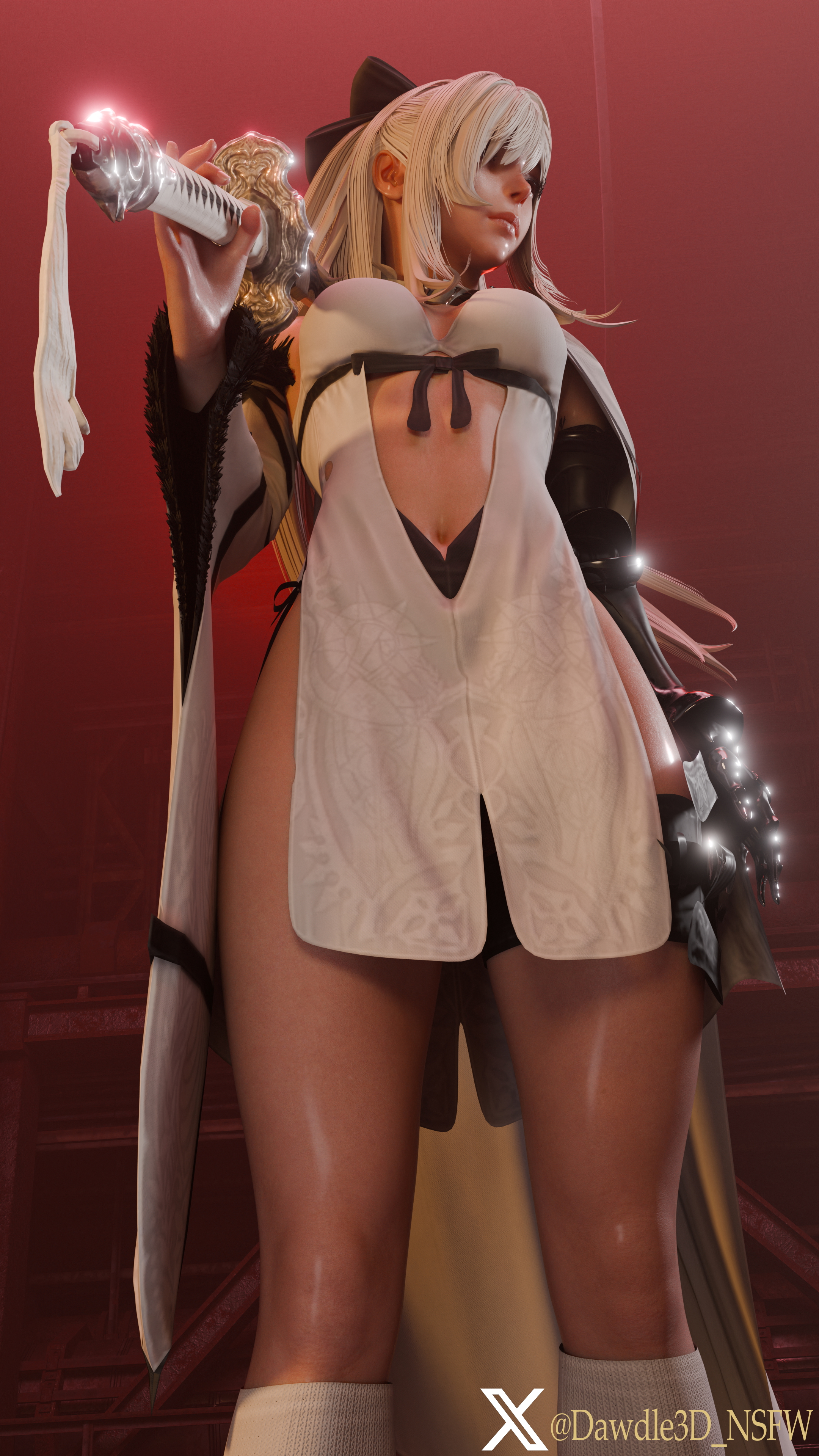 YoRHa 2B as Zero Nier Automata 2b Yorha2b Yorha 2b Drakengard 3 Zero Drakengard 3d Porn High Heels Nude 7