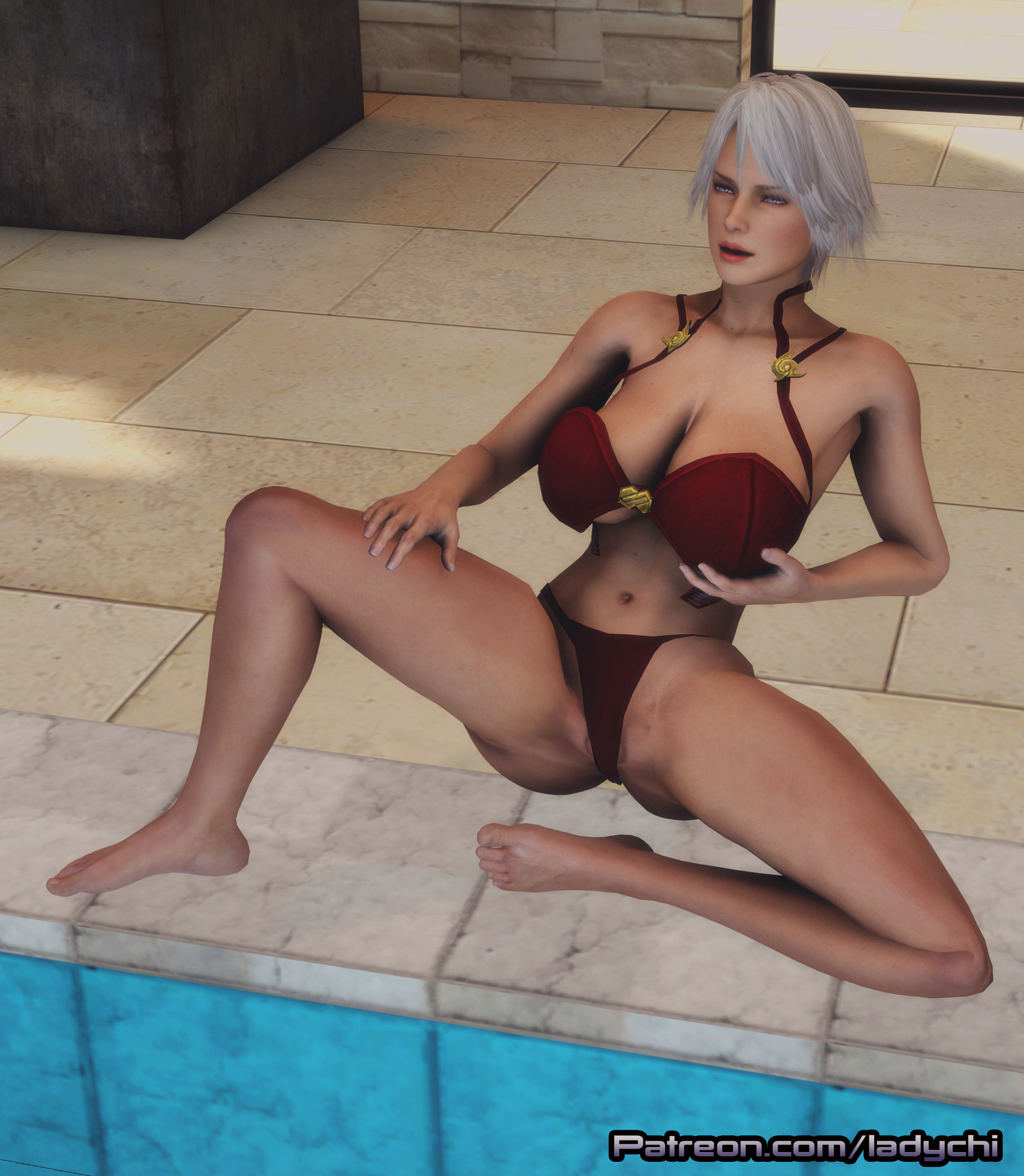 Christie From DOA celebrates National Bikini Day! Christie (dead Or Alive) Doa Sexy Video Games Ass Boobs Bikini Pool