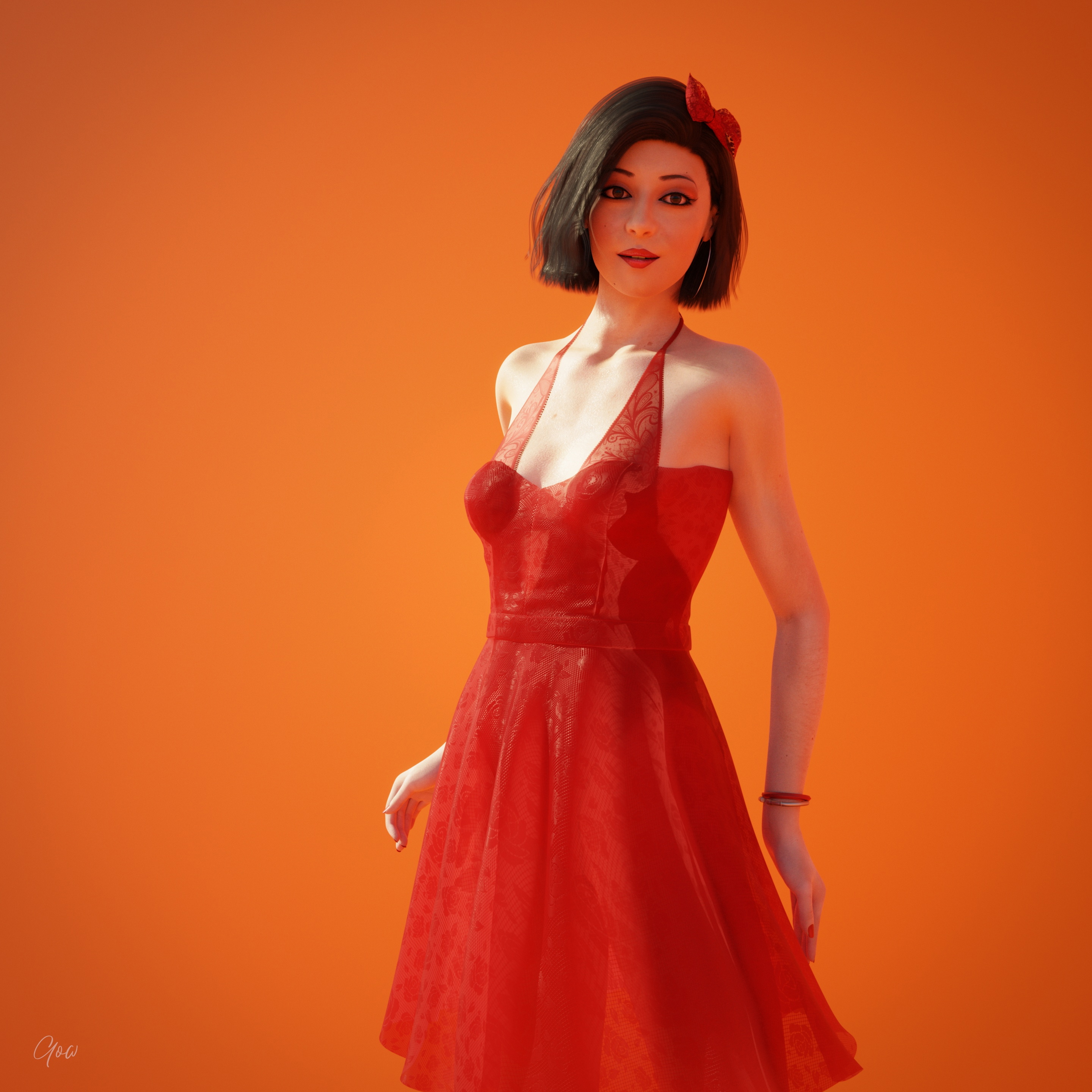 Original Red - Part One and Two Orange Original Character Lady Natural Boobs Natural Tits Photoshoot Brunette Pantyhose Dress Party Dress Skirt Upskirt Orgasm Squirting High Heels Legs Spread Legs Bodysuit Body Standing 3