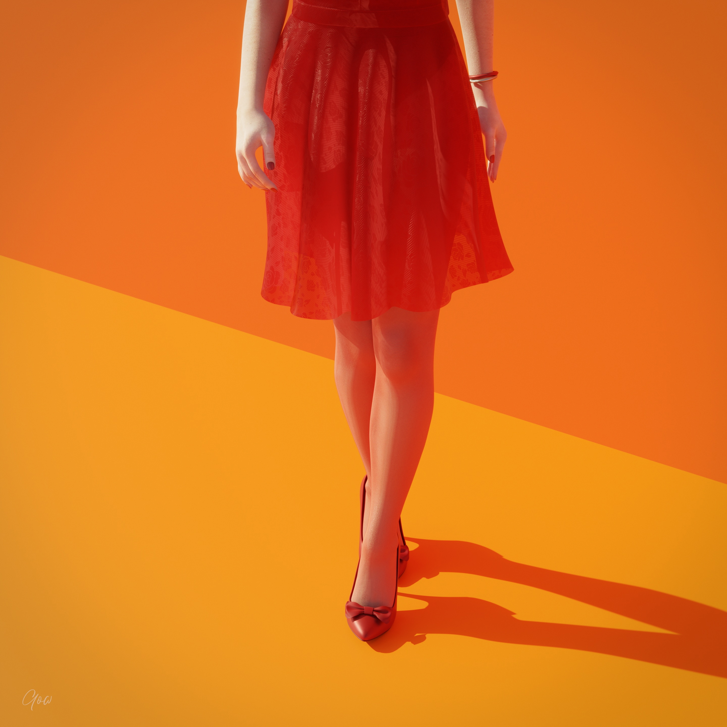 Original Red - Part One and Two Orange Original Character Lady Natural Boobs Natural Tits Photoshoot Brunette Pantyhose Dress Party Dress Skirt Upskirt Orgasm Squirting High Heels Legs Spread Legs Bodysuit Body Standing 7