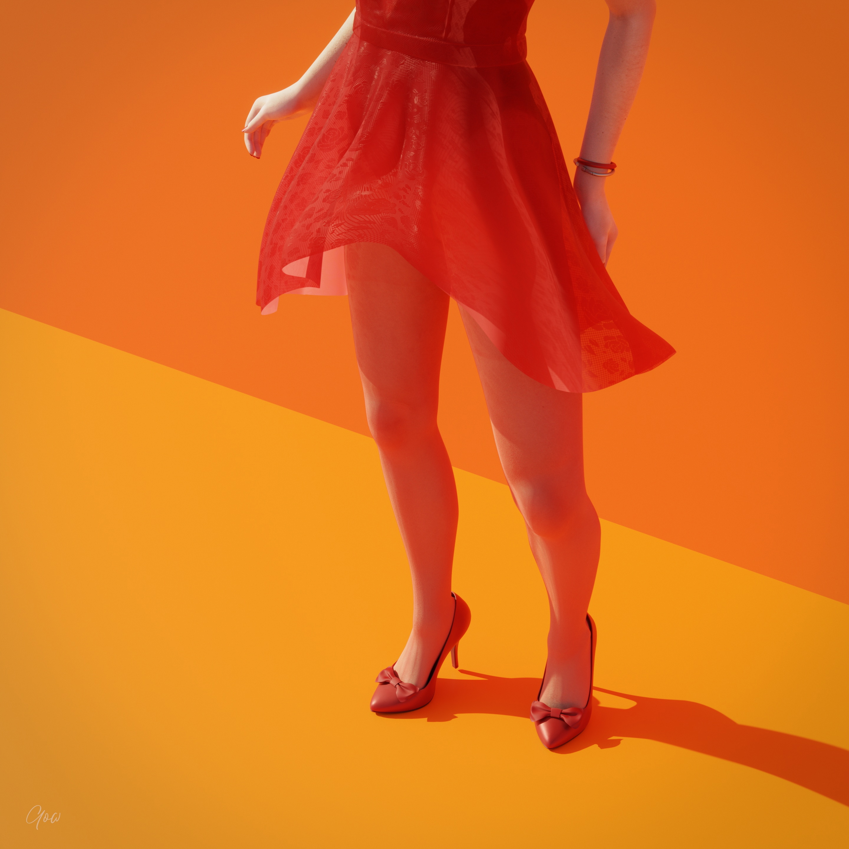 Original Red - Part One and Two Orange Original Character Lady Natural Boobs Natural Tits Photoshoot Brunette Pantyhose Dress Party Dress Skirt Upskirt Orgasm Squirting High Heels Legs Spread Legs Bodysuit Body Standing 15