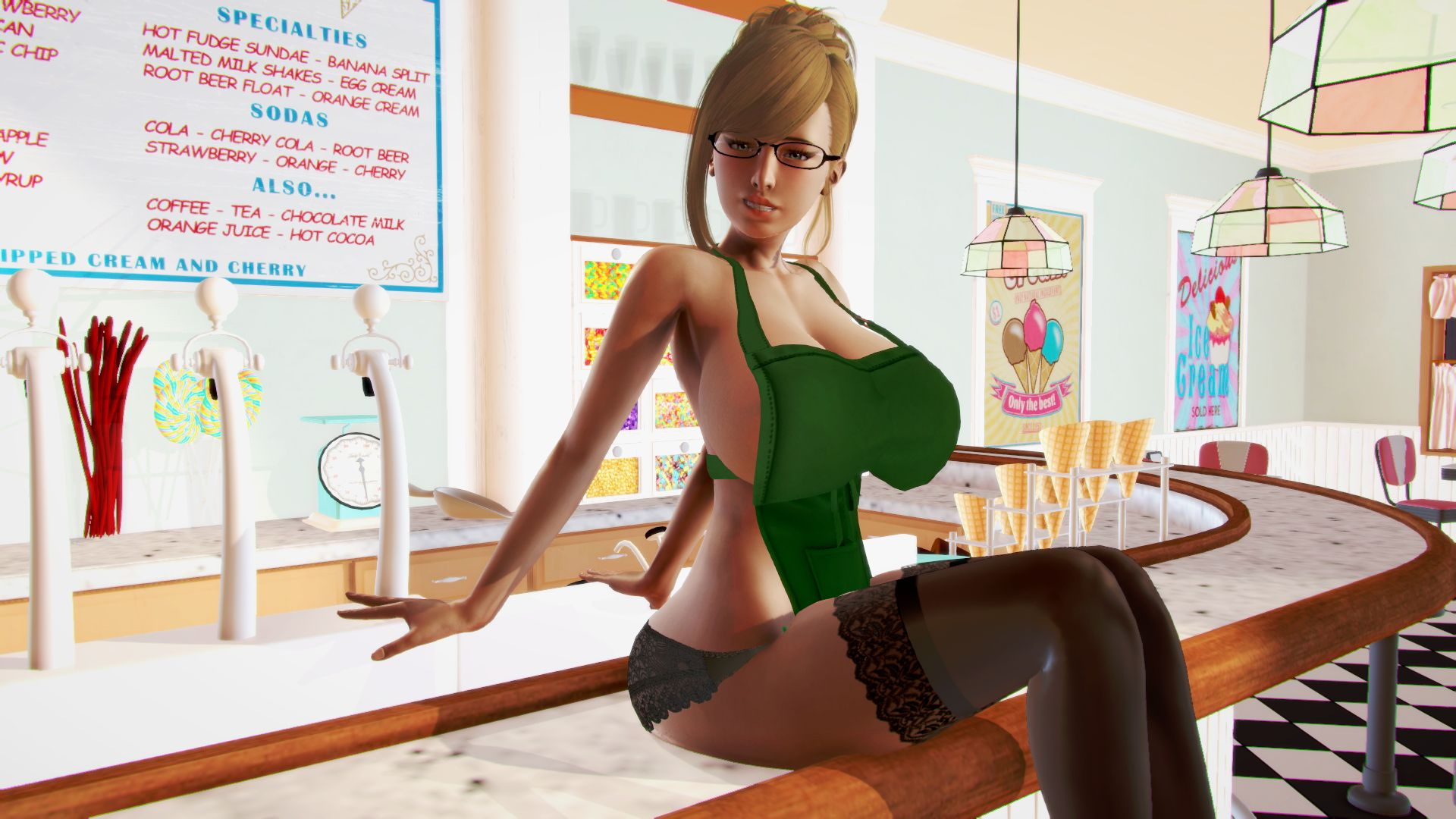 Ice Cream With Jenn  Big Tits Big boobs Big Ass Breast Expansion Adult Games Visual Novel 12