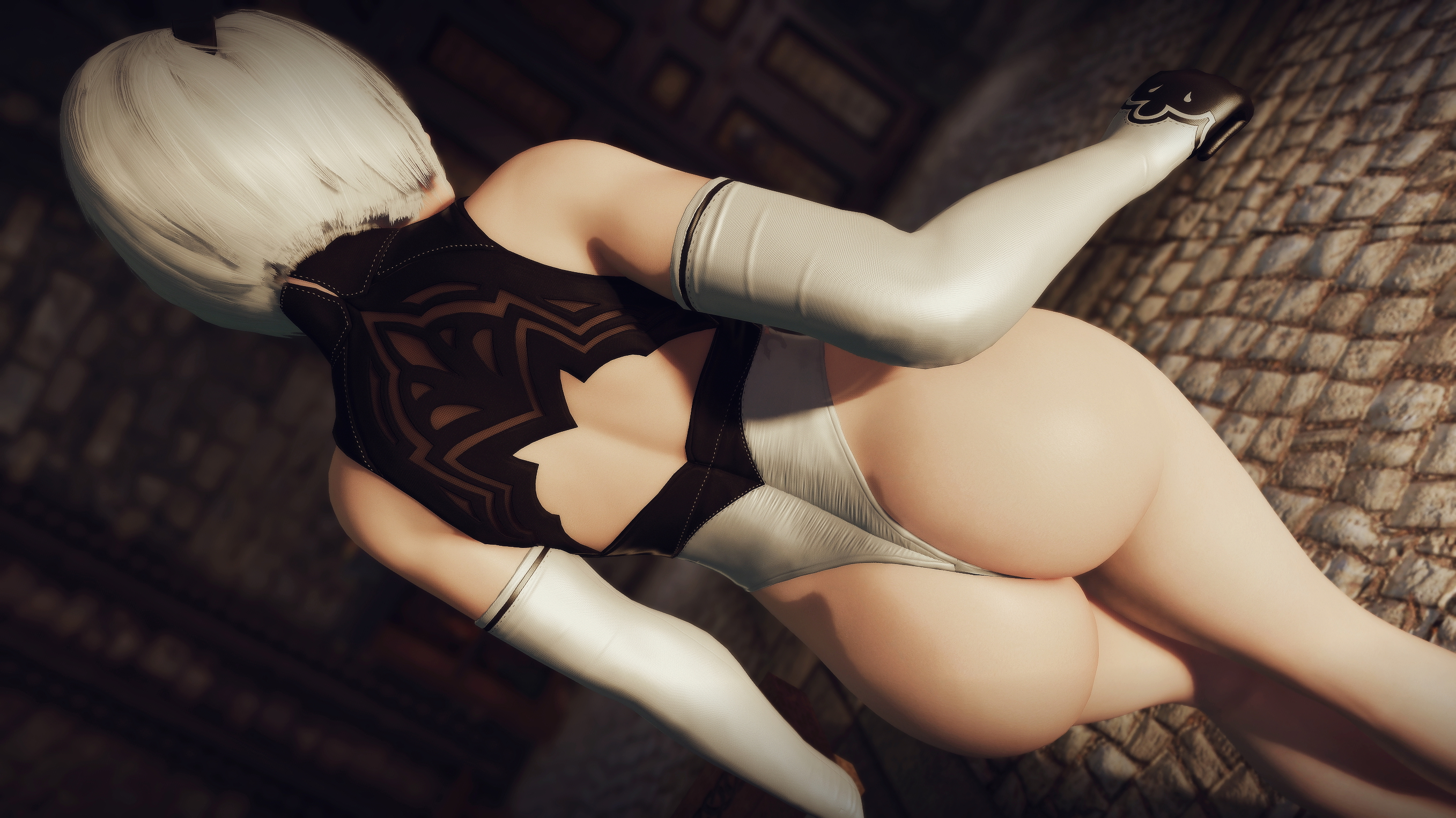 2B - Video coming to subscribestar.adult/skyrim4ever 2b Skyrim Big Tits Sexy White Hair 3d Porn Big Ass Naked 3