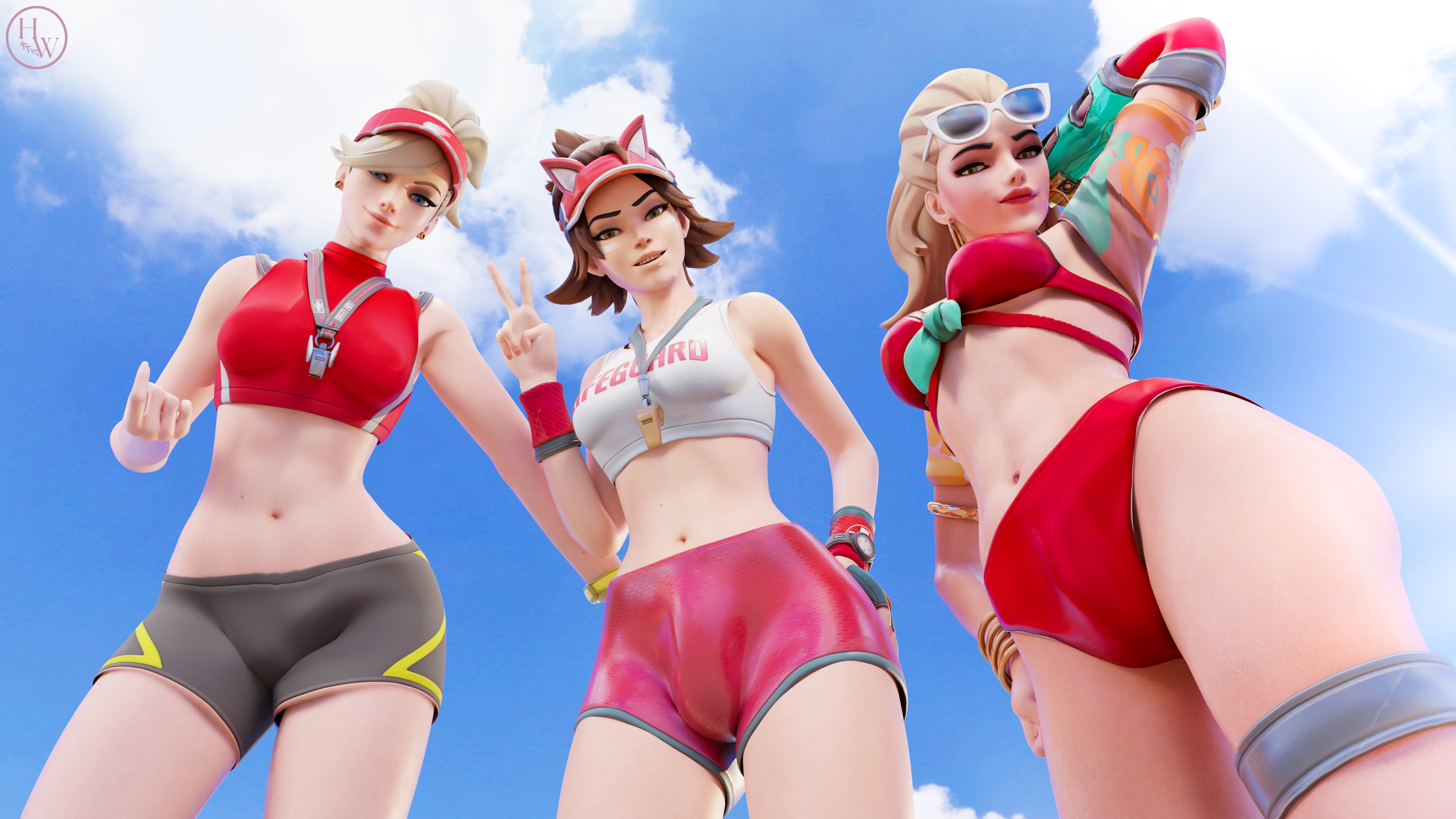 Lifeguards at your service Mercy Kiriko Widowmaker Overwatch 