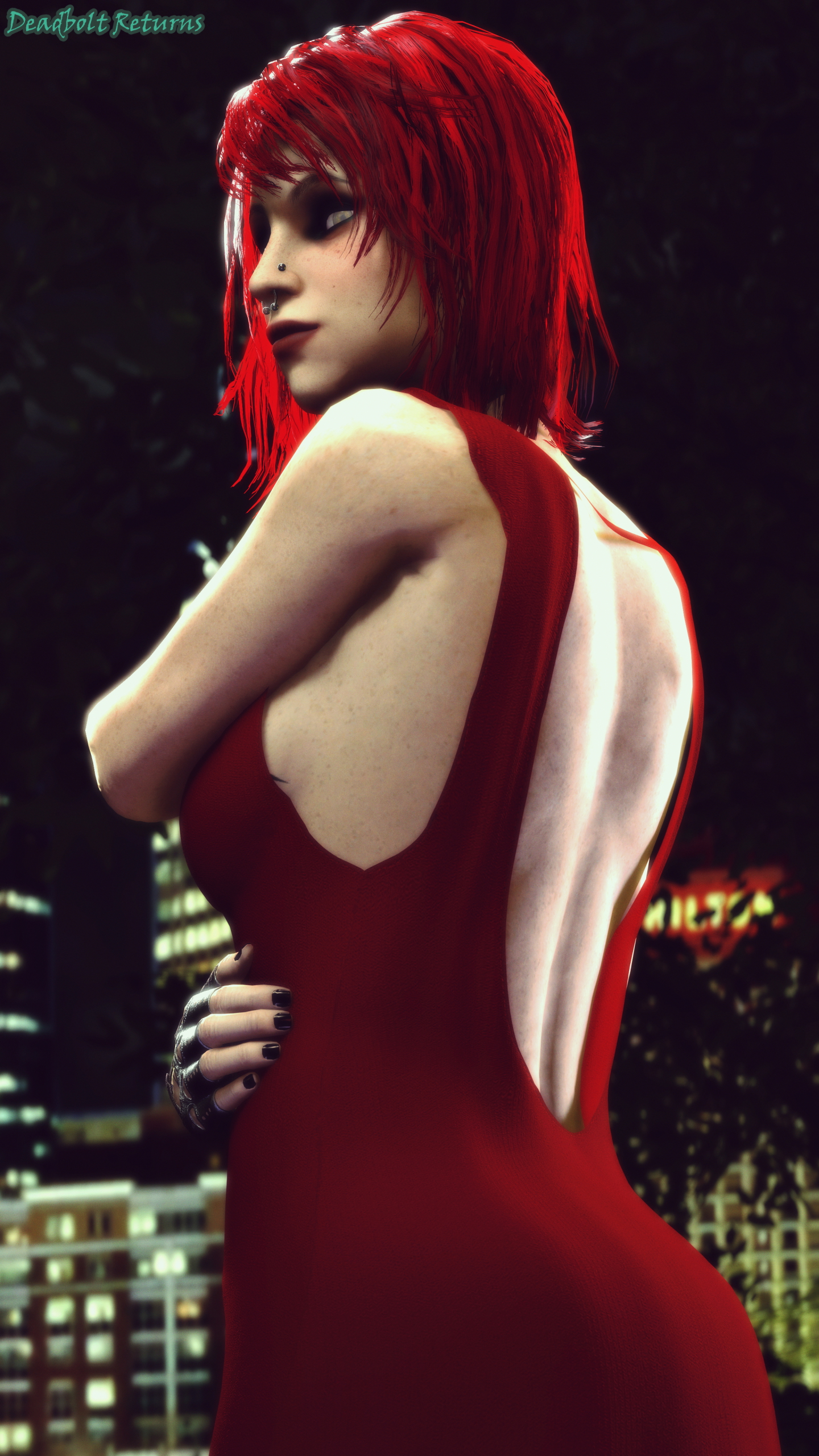 Heather Morrison Red Dress Photoshoot Heather Morrison Sextape In Hell Sfm Source Filmmaker Red Hair Colored Hair Original Character Original Series Big Tittied Goth Girlfriend Big Tits Big Ass Goth Girl 6