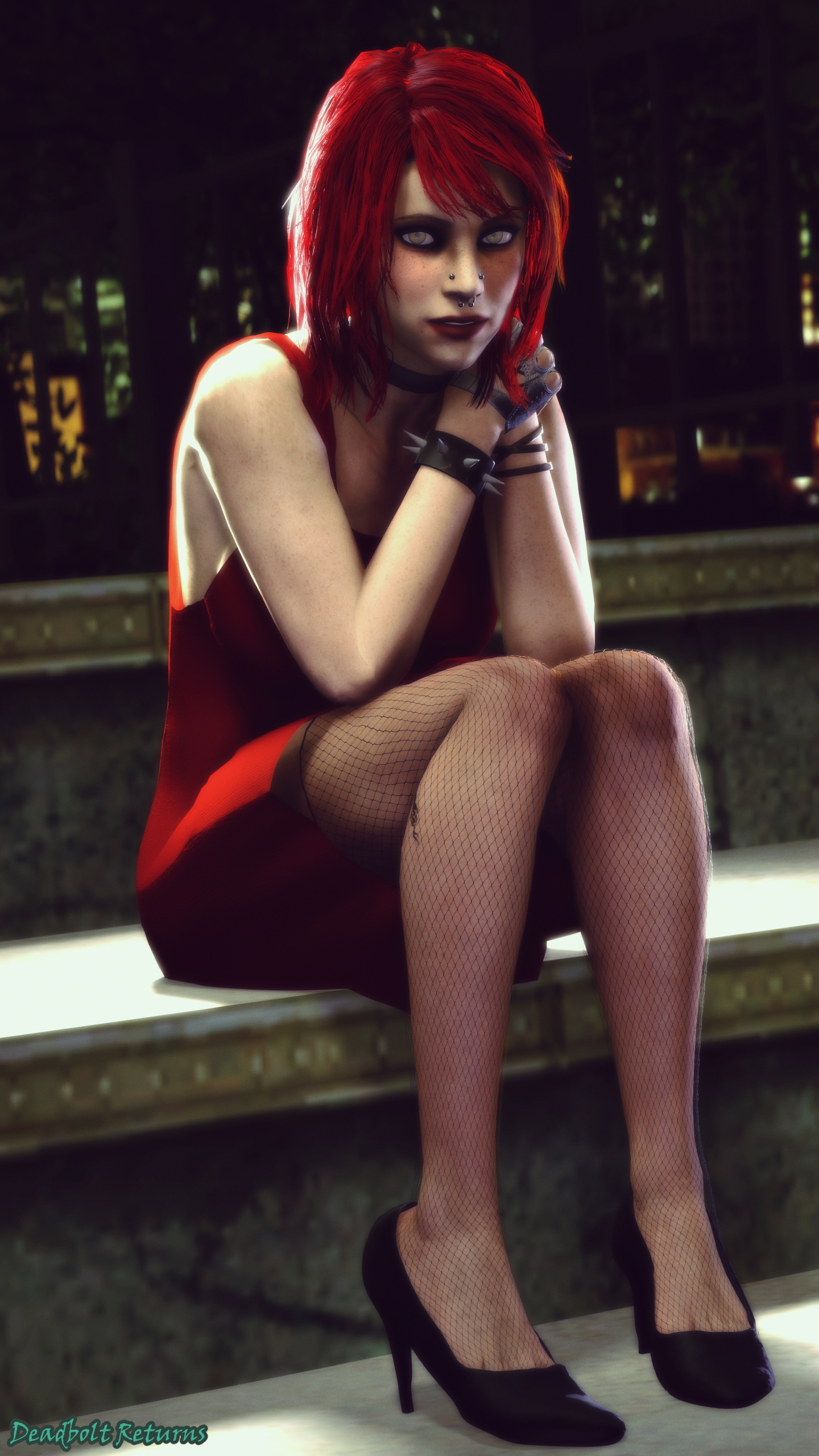 Heather Morrison Red Dress Photoshoot Heather Morrison Sextape In Hell Sfm Source Filmmaker Red Hair Colored Hair Original Character Original Series Big Tittied Goth Girlfriend Big Tits Big Ass Goth Girl 7