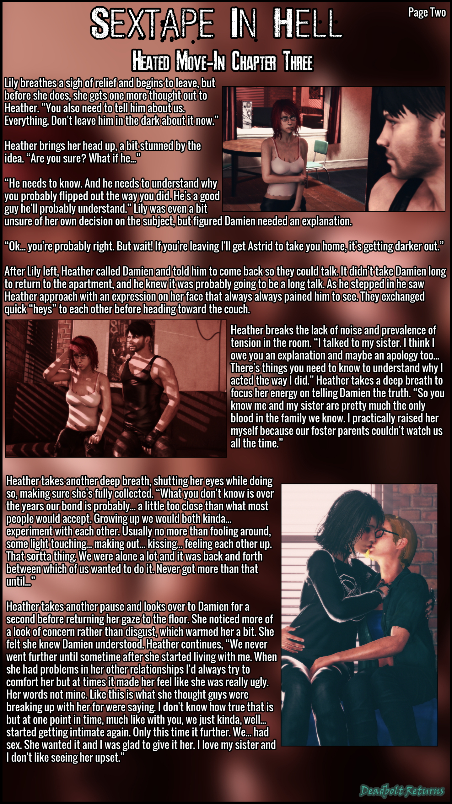 Heated Move-In Chapter 3 [Sextape in Hell] Heather Morrison Damien Hale Sextape In Hell Lesbian Lesbians Lesbian Sex Incest Incest Story Original Character Original Series Sfm Source Filmmaker 3d Porn 3dnsfw 2
