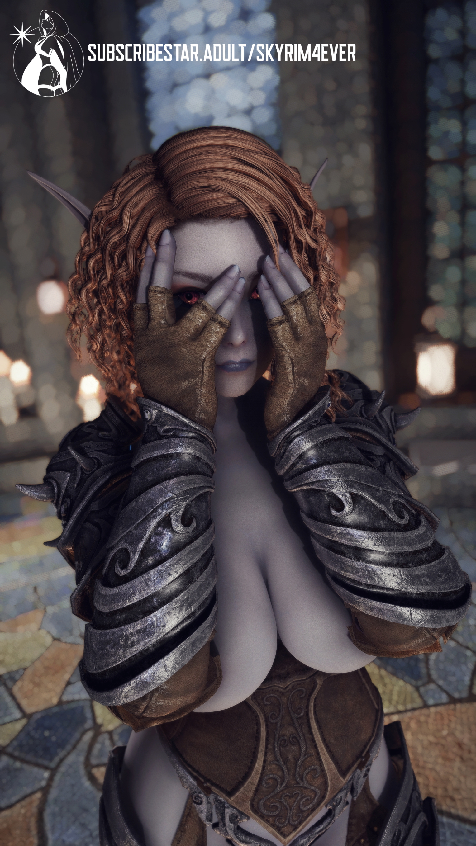 Shy Elf Skyrim Elf Dark Elf Big Tits 3d Porn Red head Sexy