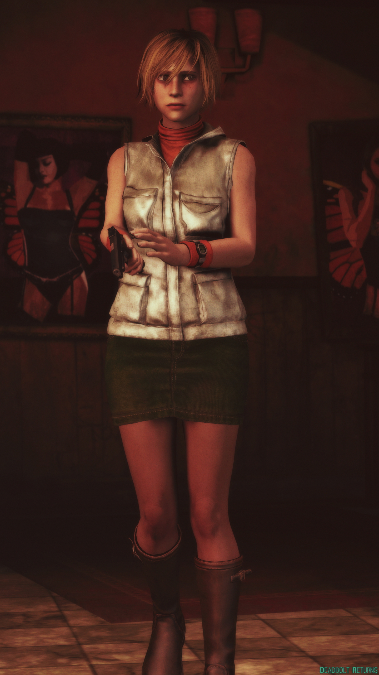 Heather Mason Lewd Concepts Heather Mason Cheryl Mason Silent Hill Silent Hill 3 Pinup Solo Sfm Source Filmmaker 3dnsfw Topless Nude 10