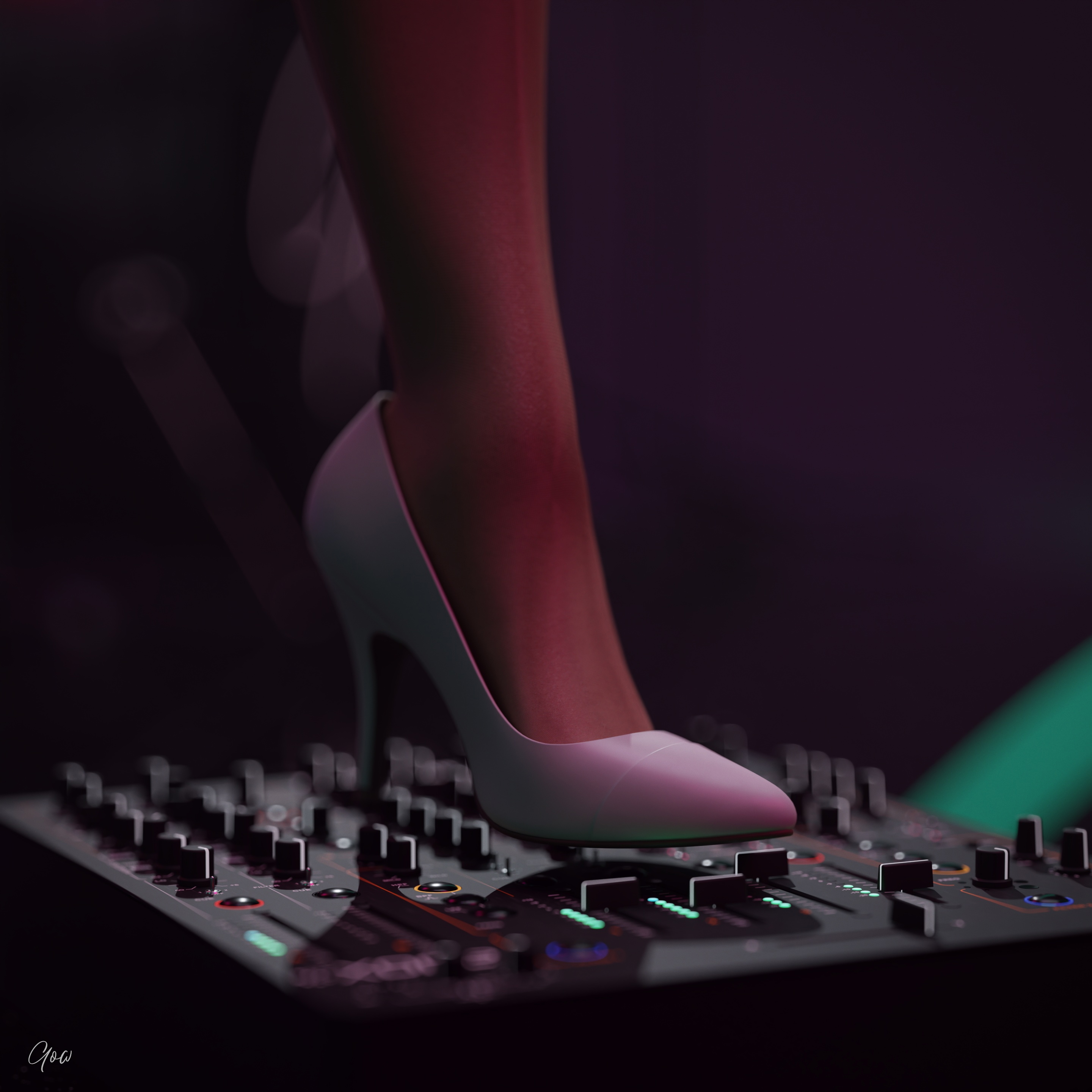 SMGO Pt2 White Music Pantyhose High Heels Black Hair Black Dress Party Dress Cosplay Upskirt Skirt Clothed Partially_clothed Brunette Sexy Sexy Lingerie Milf No Panties Legs Sitting Standing 11