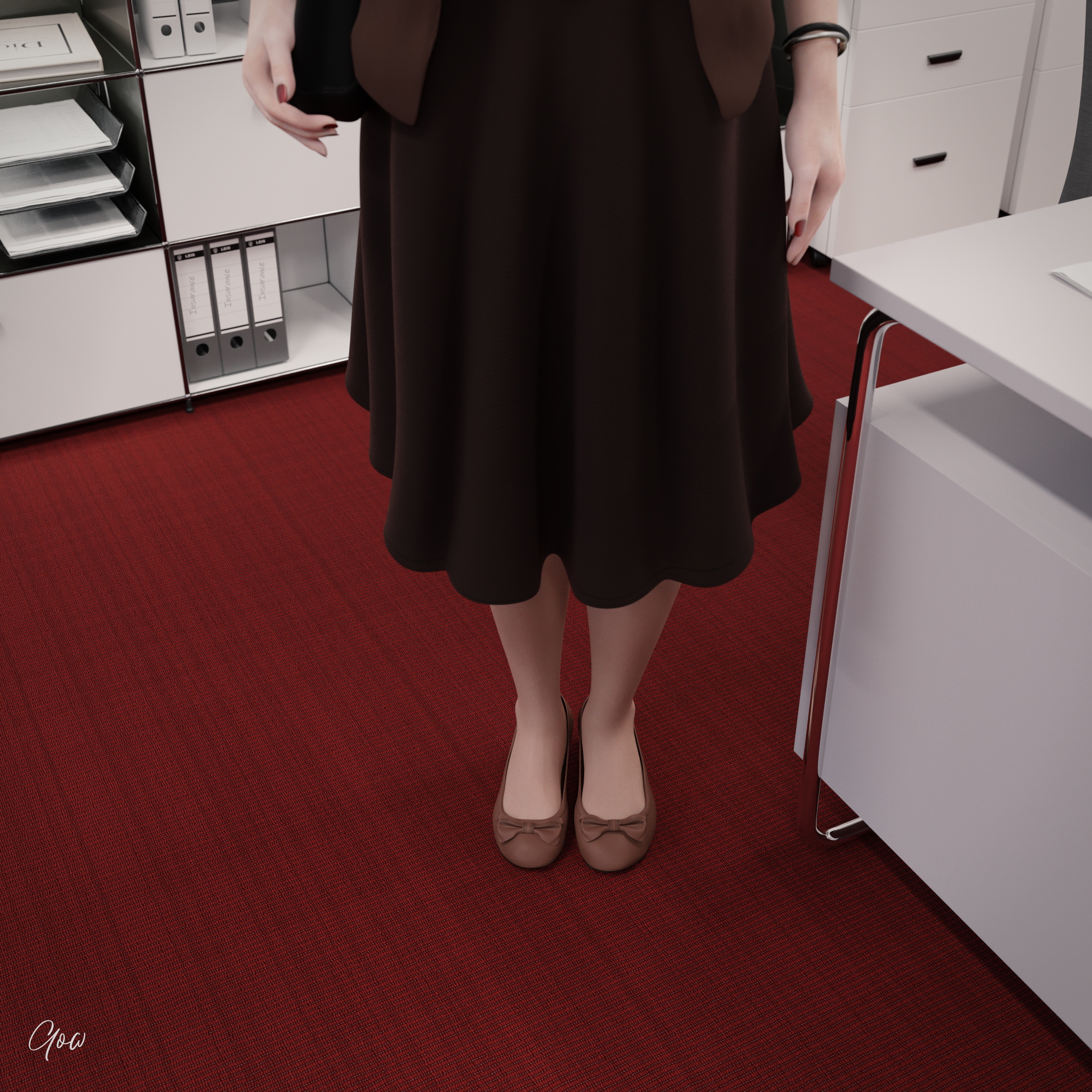 Rona s double tease.   Office_lady Secretary Milf Pantyhose Tease Upskirt Skirt Dress Party Dress Wet Pussy No Panties See Through High Heels Sitting Standing Posing Spread Legs Legs Sexy Sexy Brunette Nylon Flashing Story 6