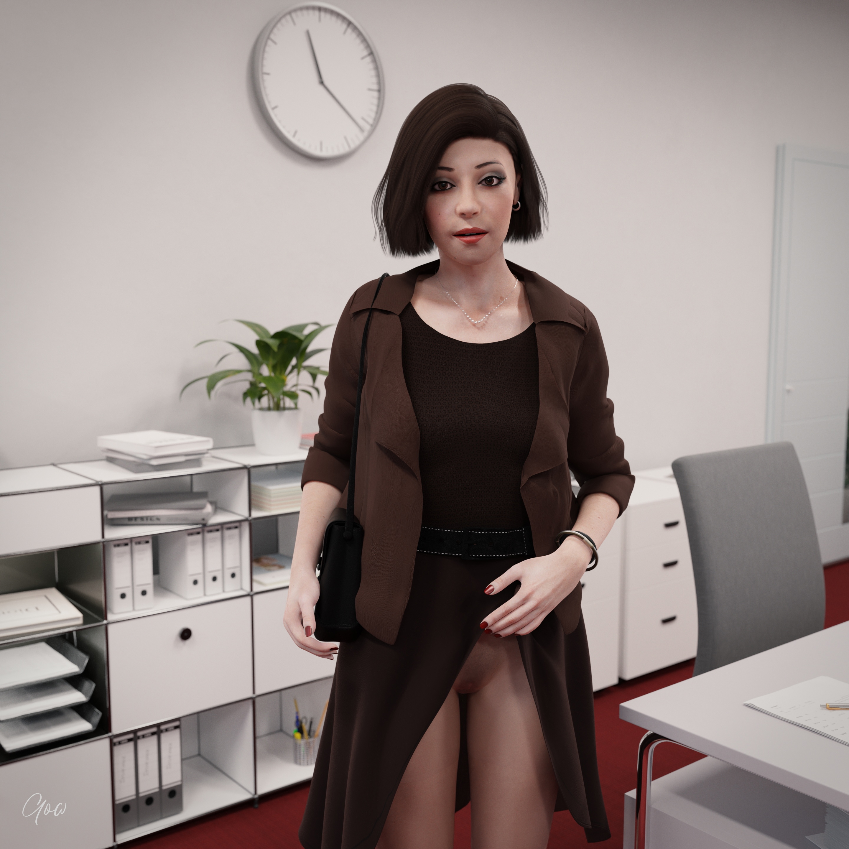 Rona s double tease.   Office_lady Secretary Milf Pantyhose Tease Upskirt Skirt Dress Party Dress Wet Pussy No Panties See Through High Heels Sitting Standing Posing Spread Legs Legs Sexy Sexy Brunette Nylon Flashing Story 10