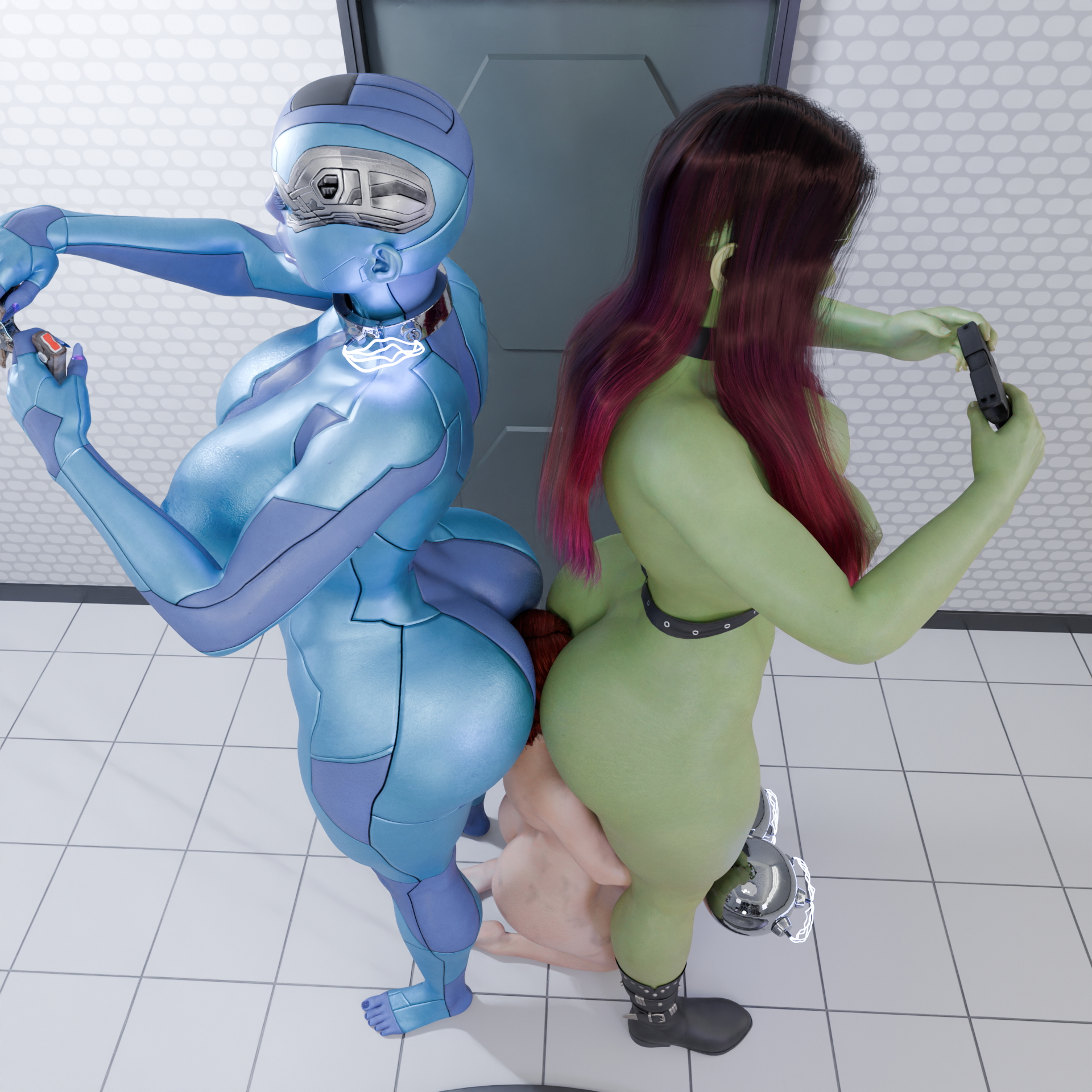 Weapon Inspection with black widow Black Widow Gamora Avengers Marvel Big Ass Big Tits 2