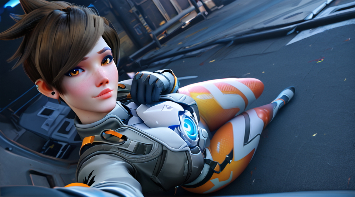 tracer Tracer Overwatch Bodysuit Ass Female