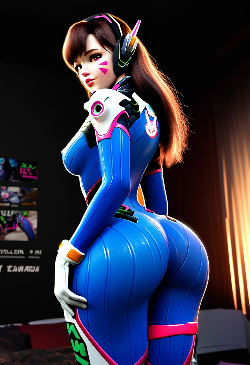dva Overwatch Dva (overwatch) D.va Bodysuit Ass Female 3