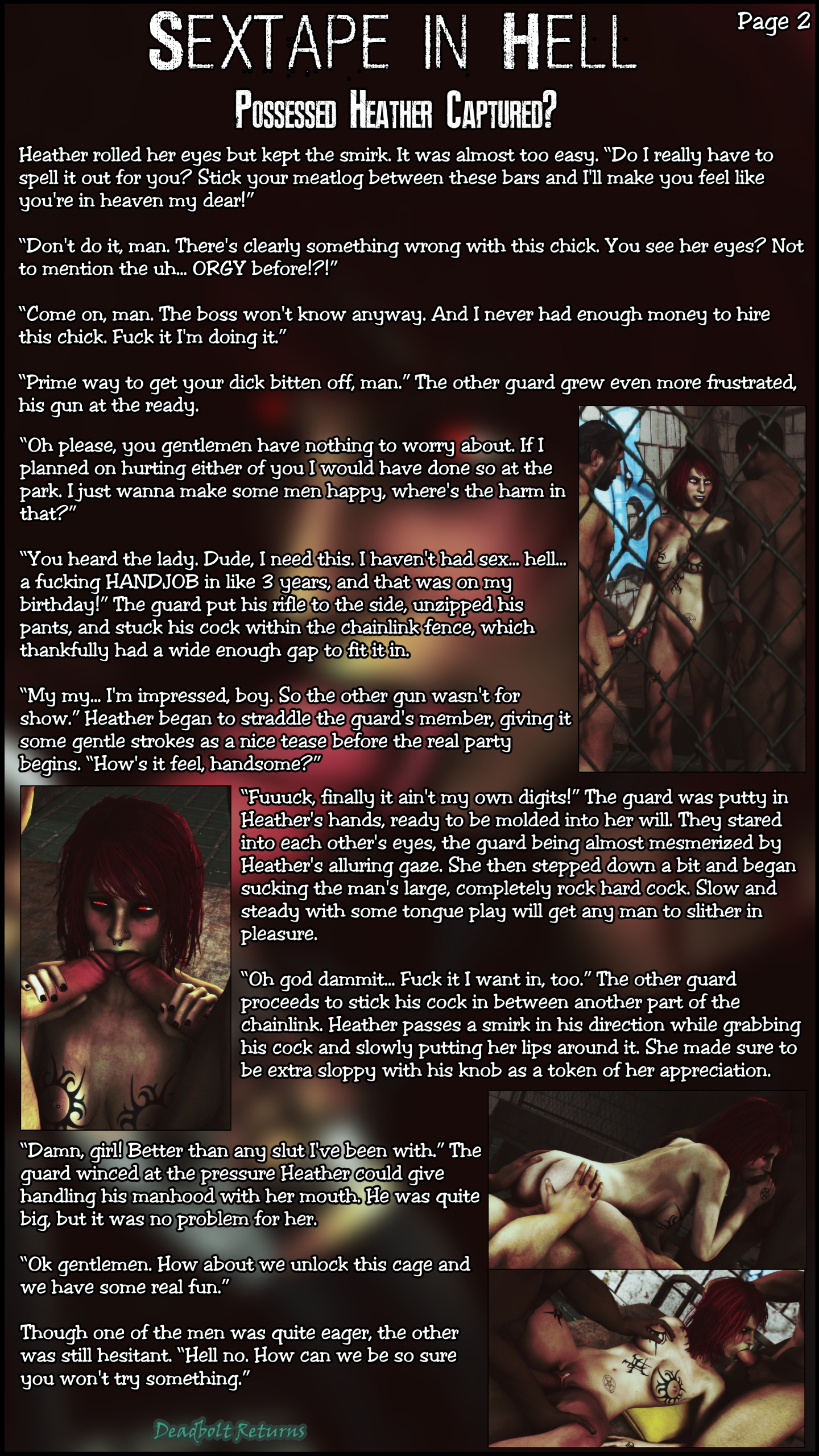 Possessed Heather Morrison Captured (Sextape in Hell) Heather Morrison Sextape In Hell Original Character Original Series Blowjob Double Penetration Double Blowjob Source Filmmaker Sfm 3d Porn 3dnsfw Cum Inside Story Big Tittied Goth Girlfriend 2