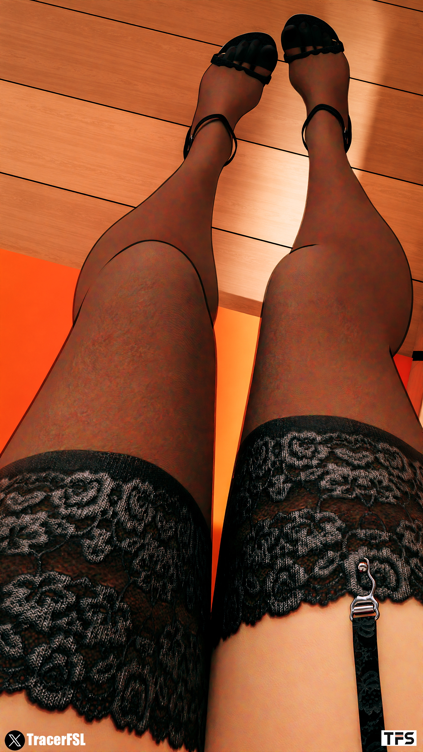 The Classroom Set Overwatch Tracer Feet Foot Focus Stockings Black Stockings Virgin Killer Sweater Close Up Pov 3