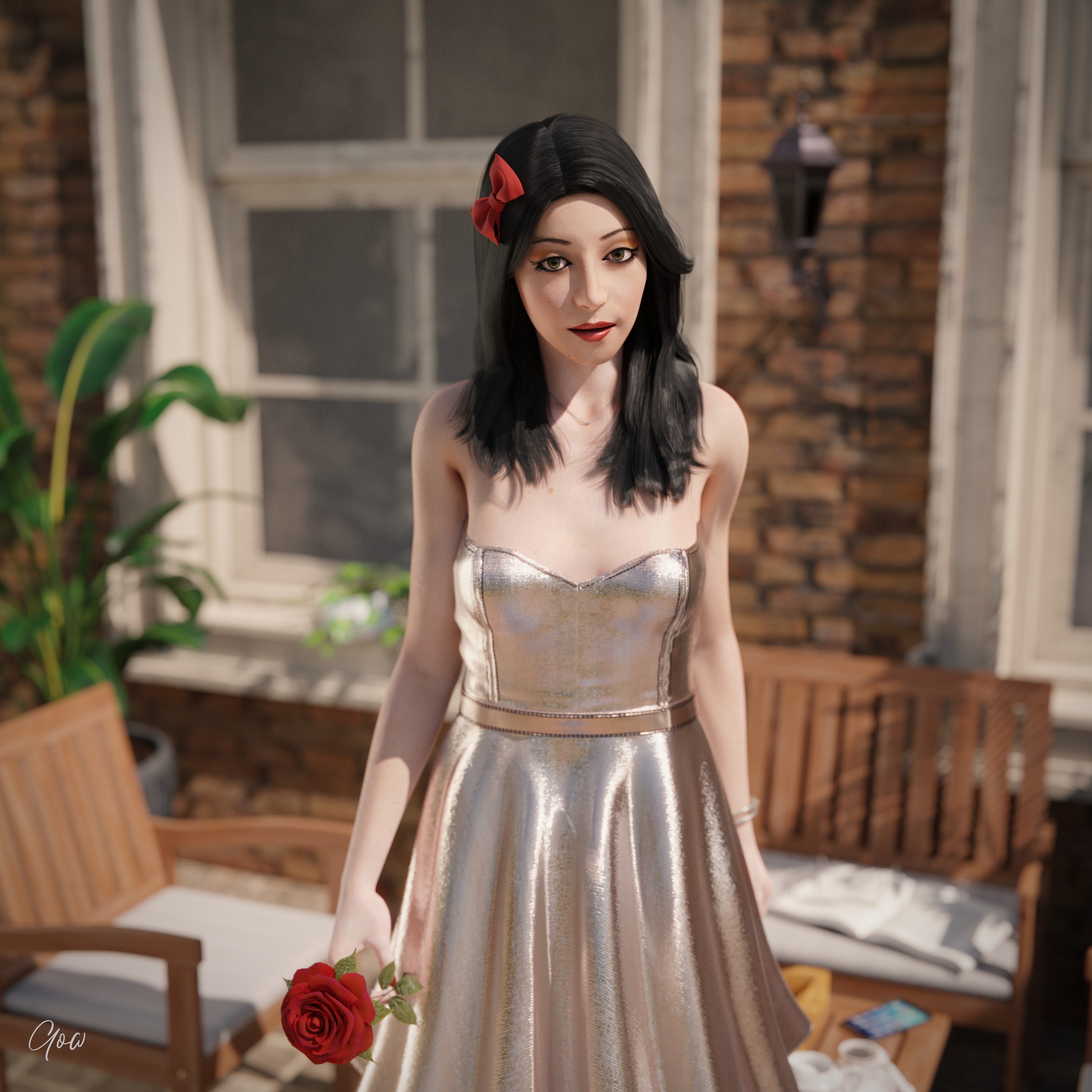 Toys from the future: A magic mirror that shows the future.   Outdoor Upskirt Cosplay Party Dress Clothed Pantyhose No Panties Mirror Garden Sexy Brunette Milf Wet Pussy Cum Drip Nylon Fantasy Toy Magic Sexy Legs Spread Legs Nsfw 3