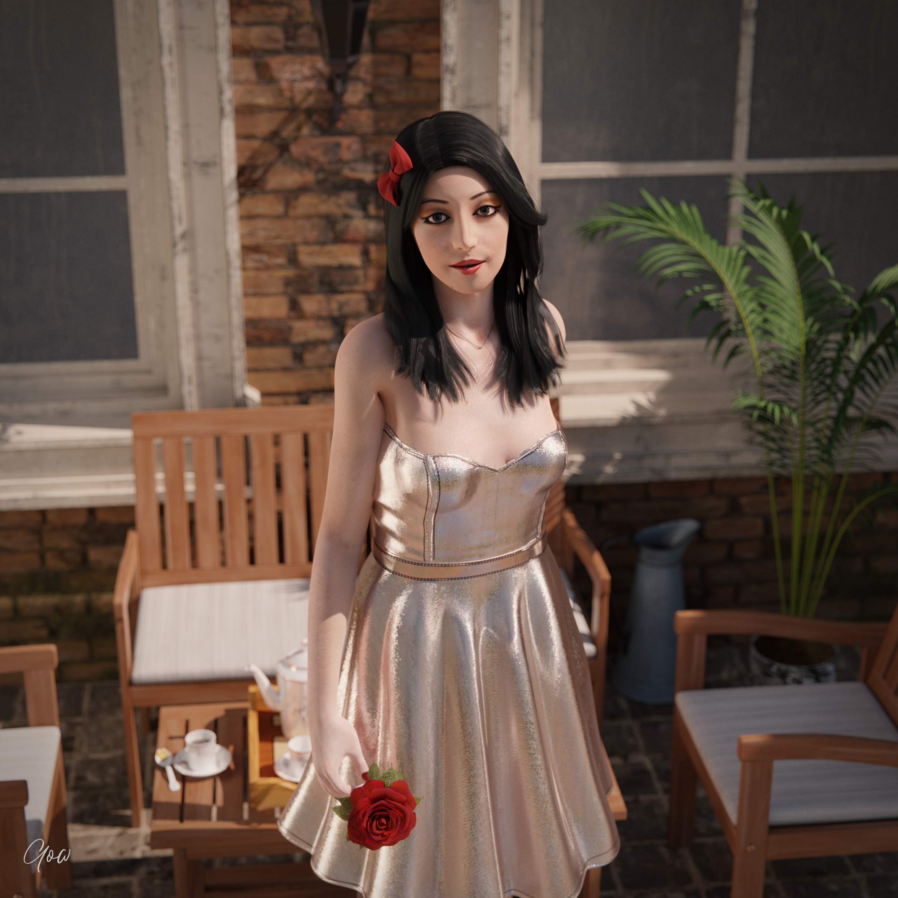 Toys from the future: A magic mirror that shows the future.   Outdoor Upskirt Cosplay Party Dress Clothed Pantyhose No Panties Mirror Garden Sexy Brunette Milf Wet Pussy Cum Drip Nylon Fantasy Toy Magic Sexy Legs Spread Legs Nsfw 5
