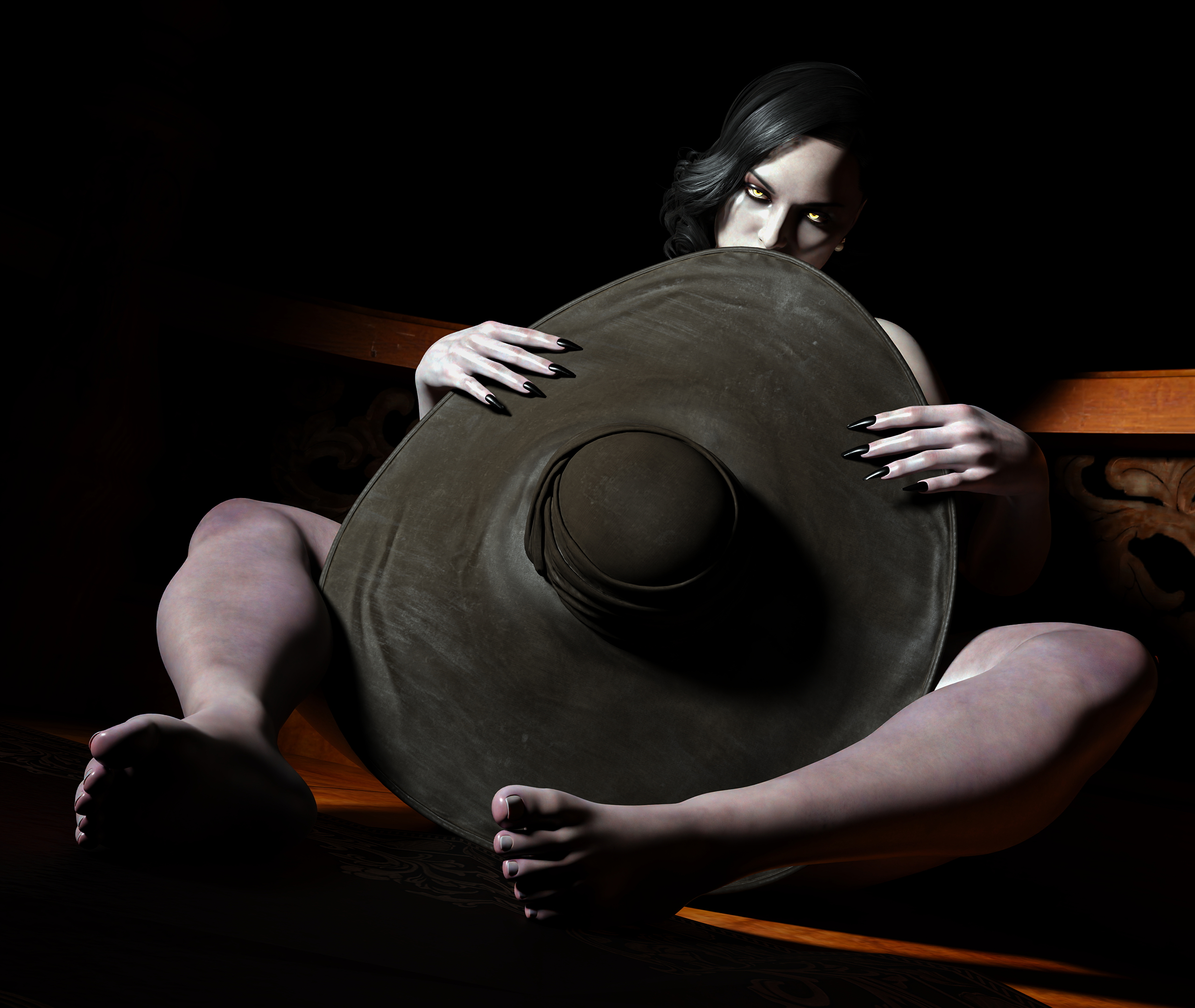 Alcina Dimitrescu - Main Hall Alcina Dimitrescu Lady Dimitrescu Resident Evil Resident Evil 8: Village Big Tits Big Ass High Heels Stockings 7