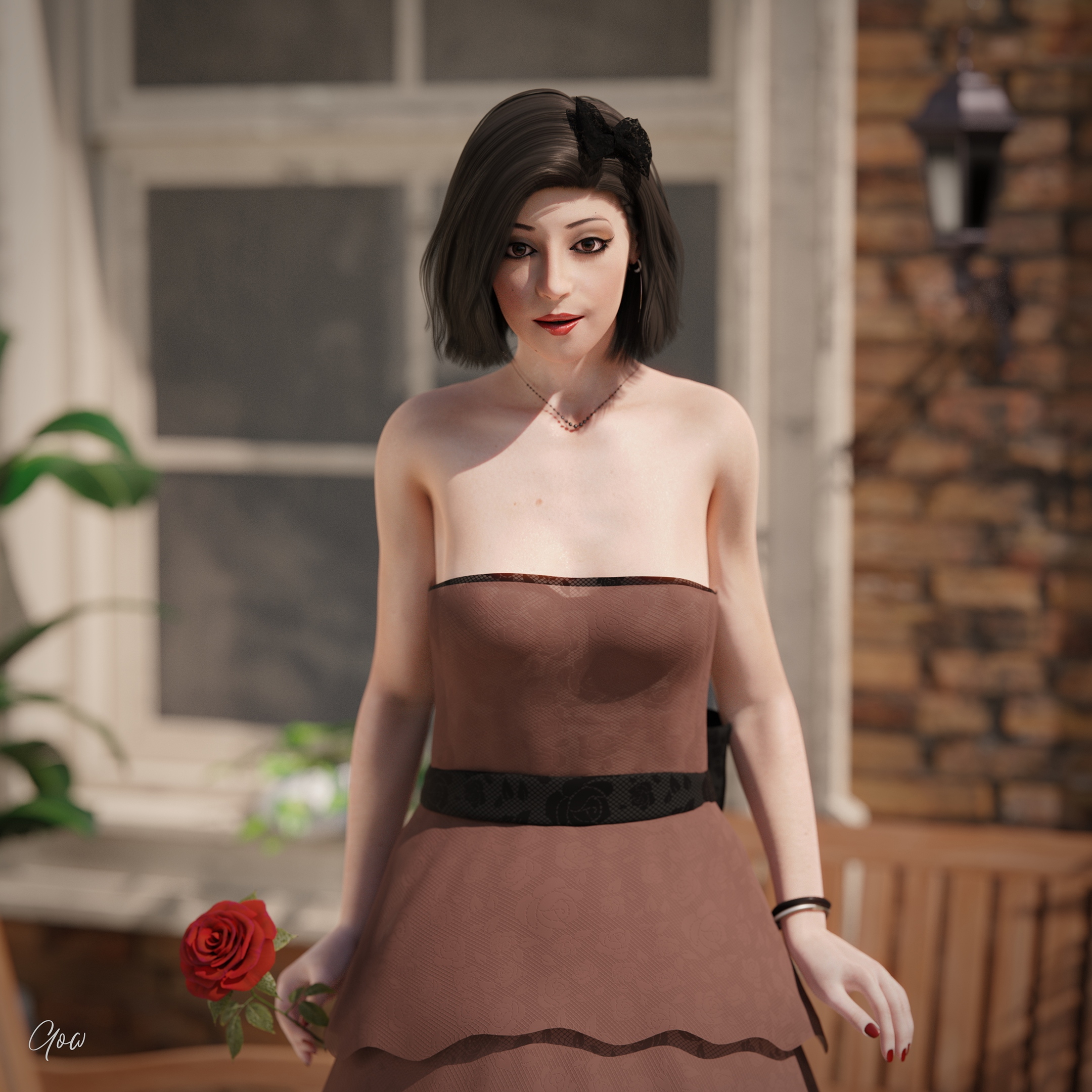 Toys from the future: A magic mirror that shows the future. (Pt2)  Outdoor Upskirt Cosplay Party Dress Clothed Pantyhose No Panties Mirror Garden Sexy Brunette Milf Wet Pussy Cum Drip Nylon Fantasy Toy Magic Sexy Legs Spread Legs Nsfw 4
