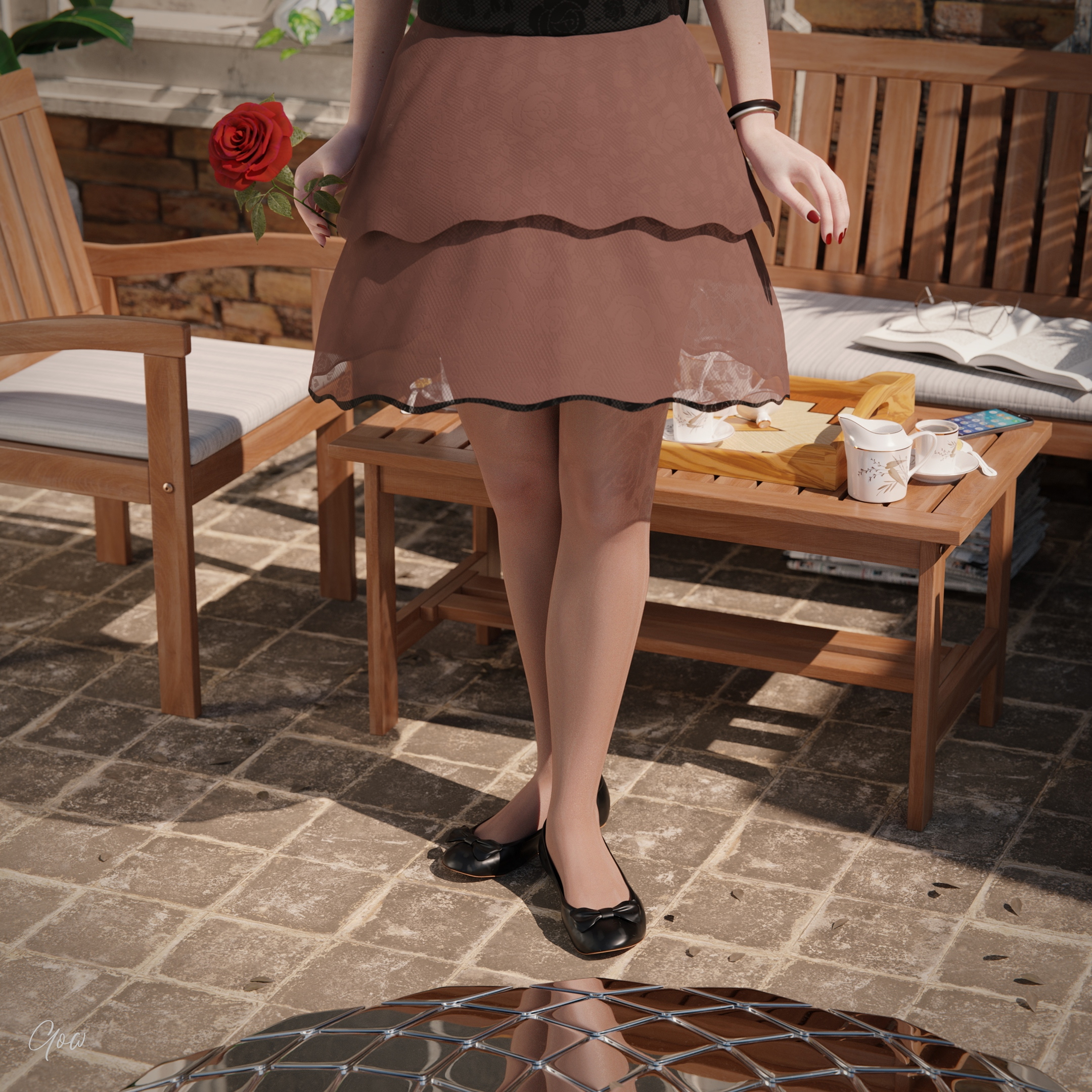 Toys from the future: A magic mirror that shows the future. (Pt2)  Outdoor Upskirt Cosplay Party Dress Clothed Pantyhose No Panties Mirror Garden Sexy Brunette Milf Wet Pussy Cum Drip Nylon Fantasy Toy Magic Sexy Legs Spread Legs Nsfw 7