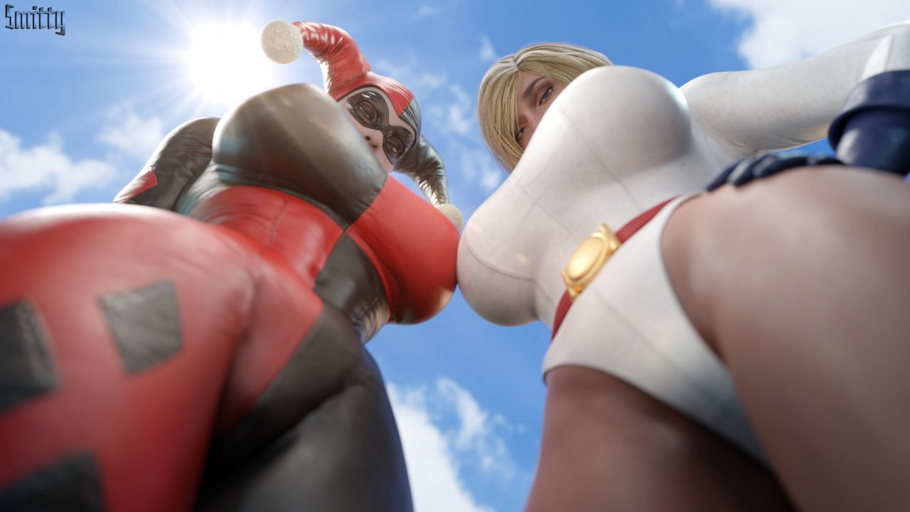Harley Quinn x Power Girl Harley Quinn Power Girl Pov Largebreasts