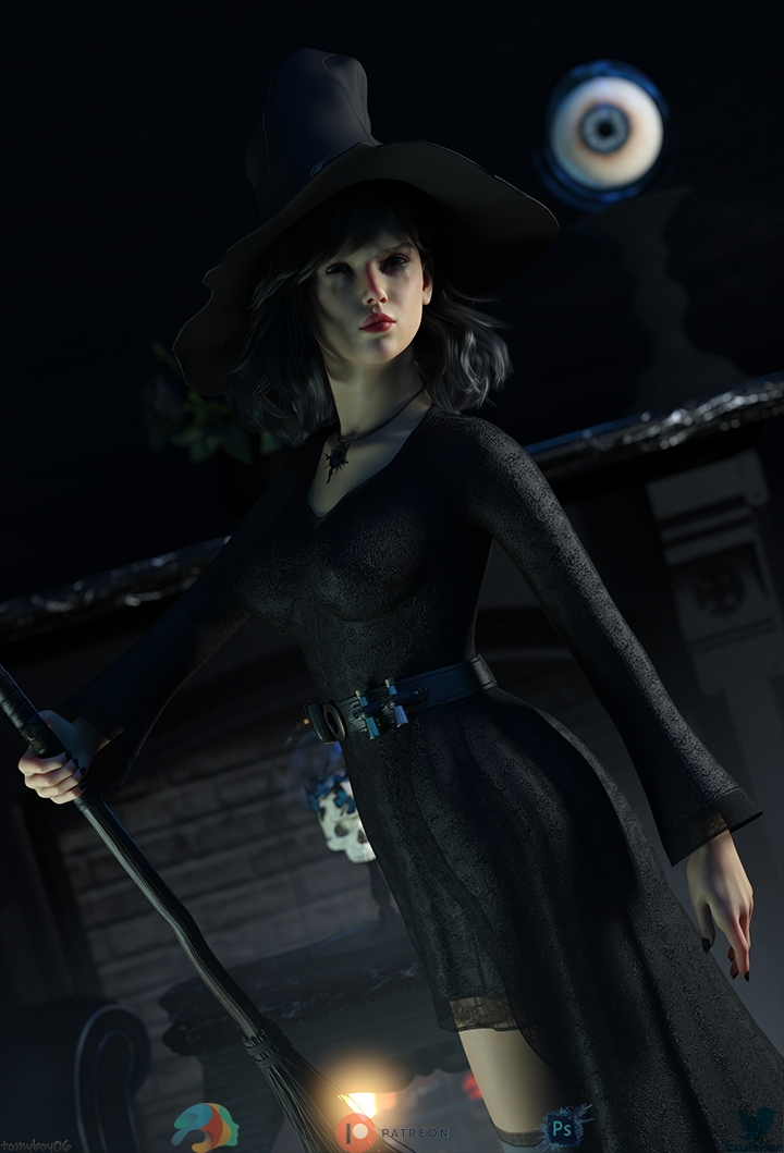 Witch - Halloween  Halloween Sexy Pinup 3