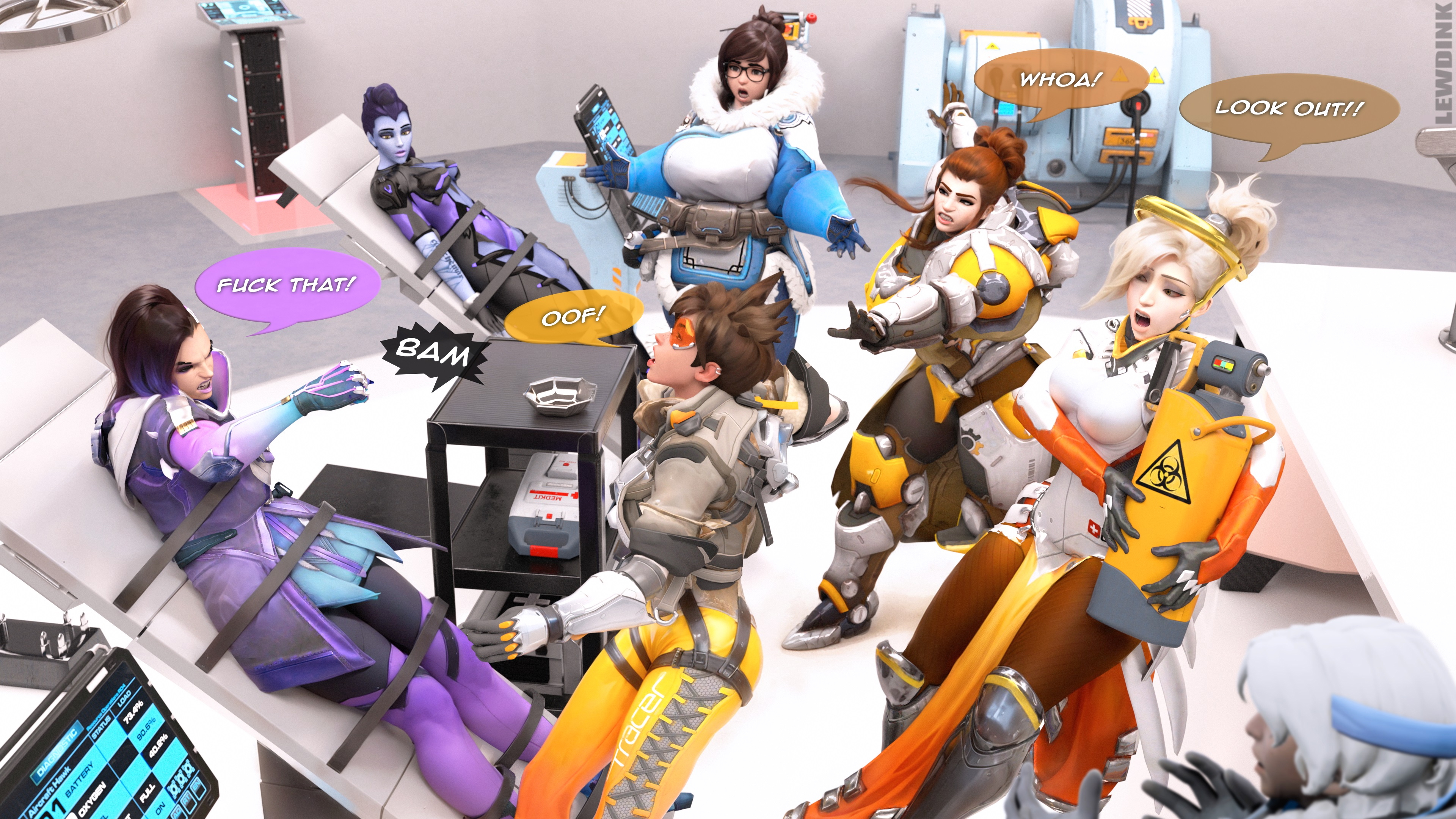 The Birth of Overwhores Overwatch Mercy Pharah Dva (overwatch) Ana (overwatch) Tracer Sombra Sombra (overwatch) Brigitte Widowmaker Mei (Overwatch) Kiriko Laboratory Indoor Catfight Fight Leggings Tied Bound Pinup Bodysuit Mindcontrol Corruption Dirty Talk Brunette Red Hair Red head Ponytail Fit Fitness Sexy 3d Porn Fanart Yuri Lesbian Lesbians Lesbian Sex Orgy Group Sex Group Nude 5
