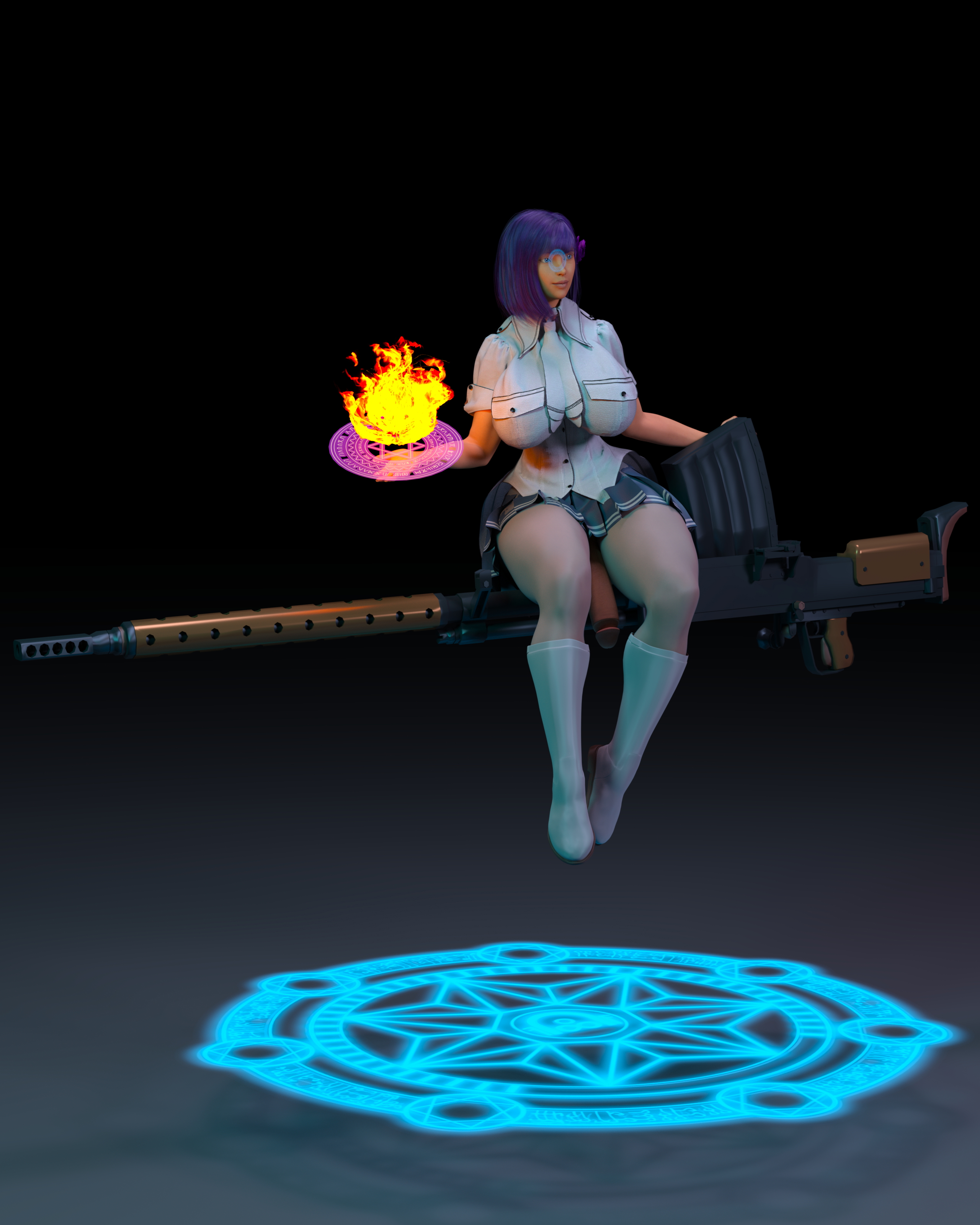 1st Halloween  Purple Hair Pink Hair Red Hair Nun Demon Barbarian Witch Gun Magic Halloween Whip Horns Abs Muscles Tall Futa Female 5