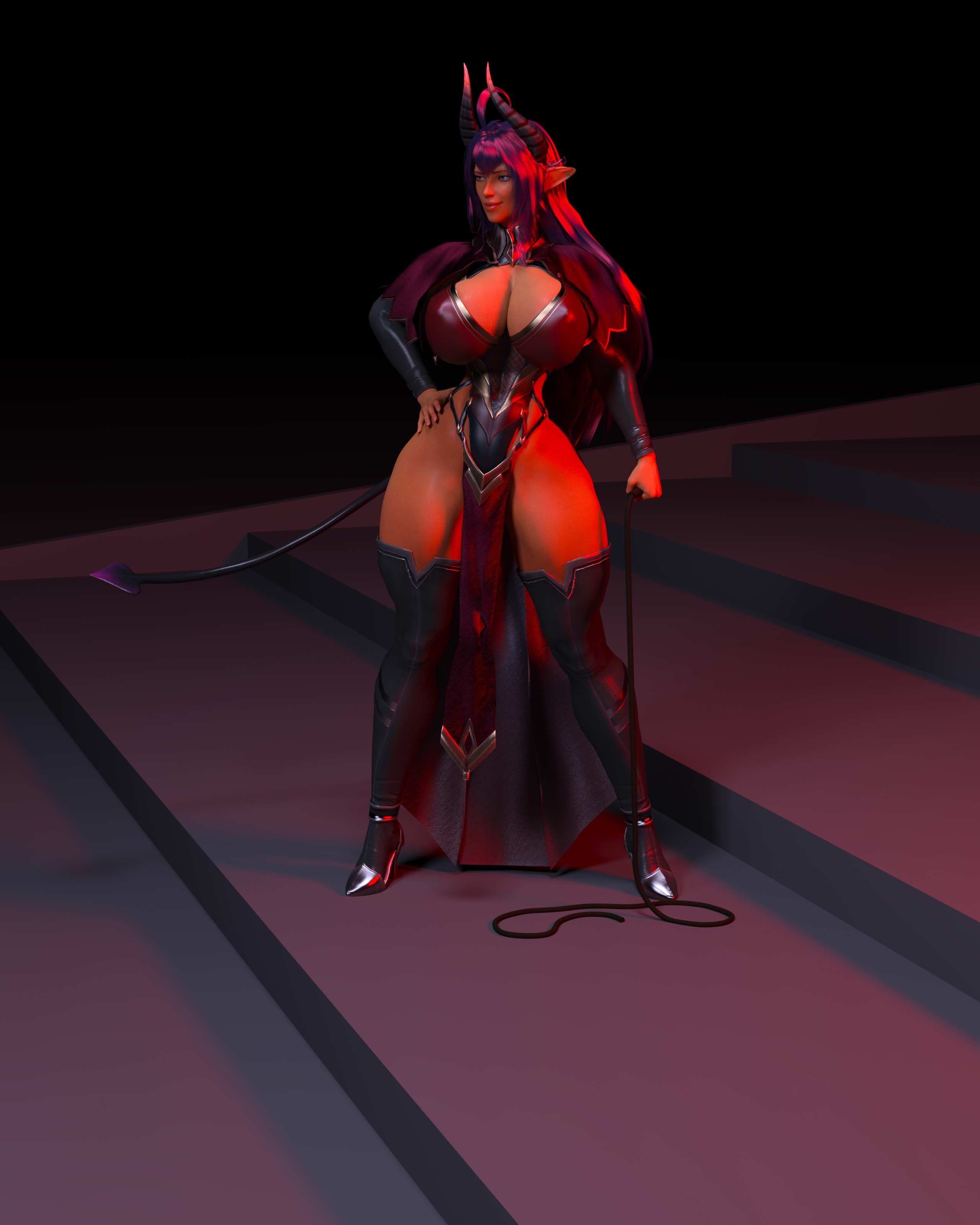 1st Halloween  Purple Hair Pink Hair Red Hair Nun Demon Barbarian Witch Gun Magic Halloween Whip Horns Abs Muscles Tall Futa Female 6