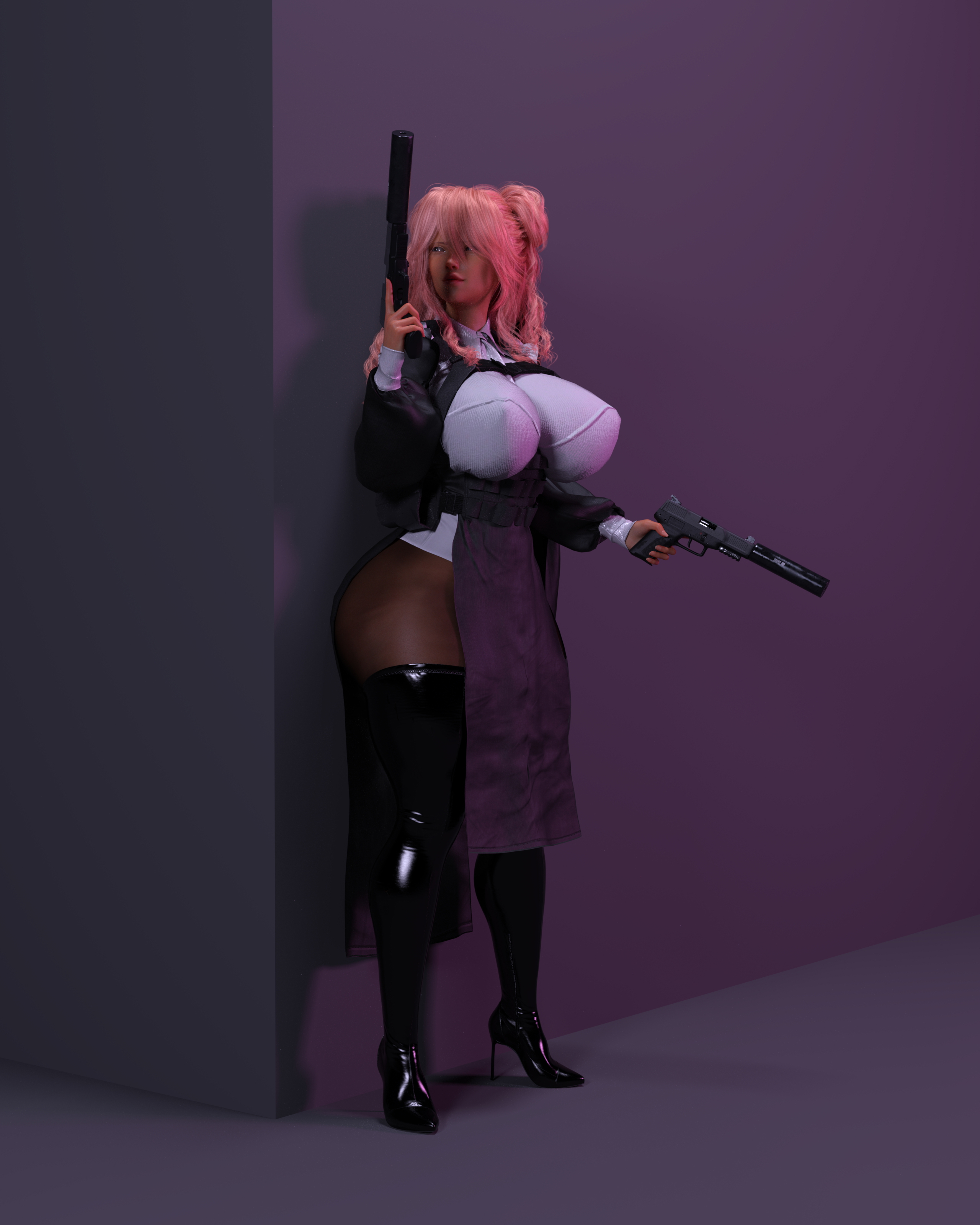 1st Halloween  Purple Hair Pink Hair Red Hair Nun Demon Barbarian Witch Gun Magic Halloween Whip Horns Abs Muscles Tall Futa Female 11