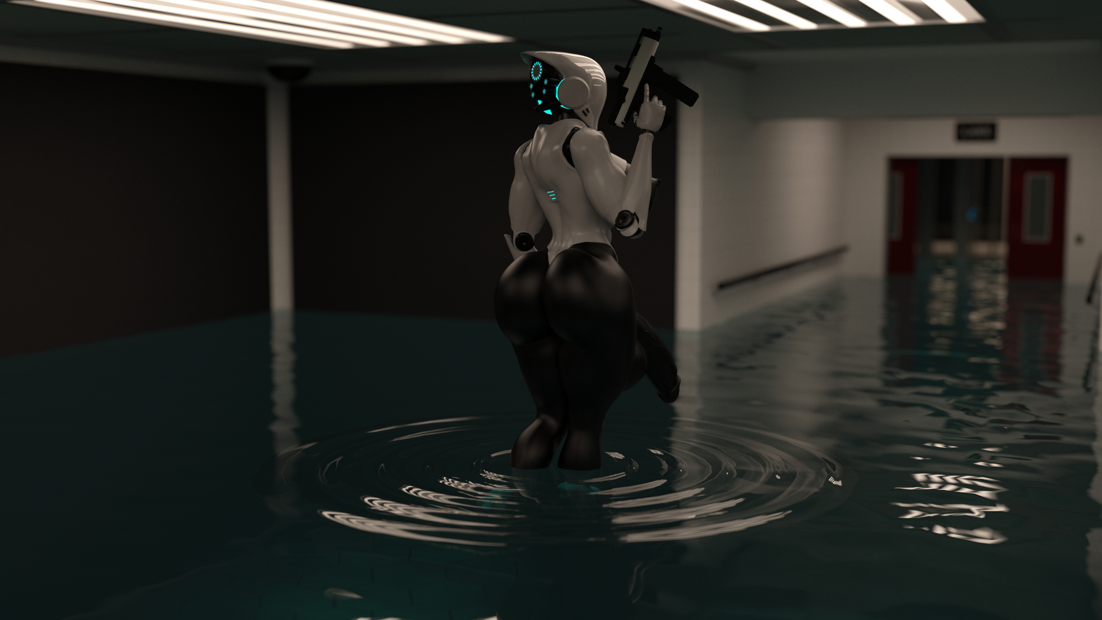 Haydee Labs Haydee Haydee Game Robot Futa Tall Gun Water Huge Breasts Huge Ass Muscles Abs High Heels