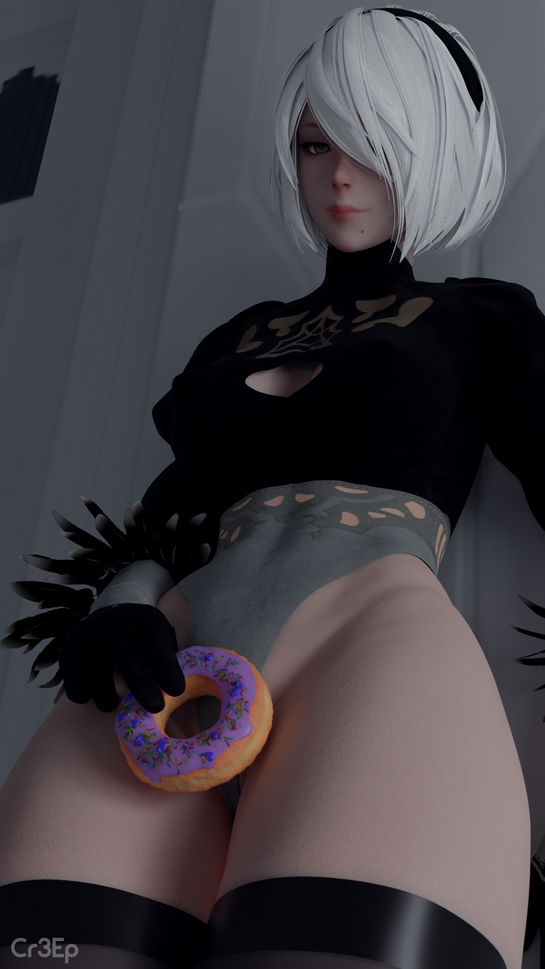 "Come and get it" Yorha2b Nier Automata 1girl Leotard Pussy