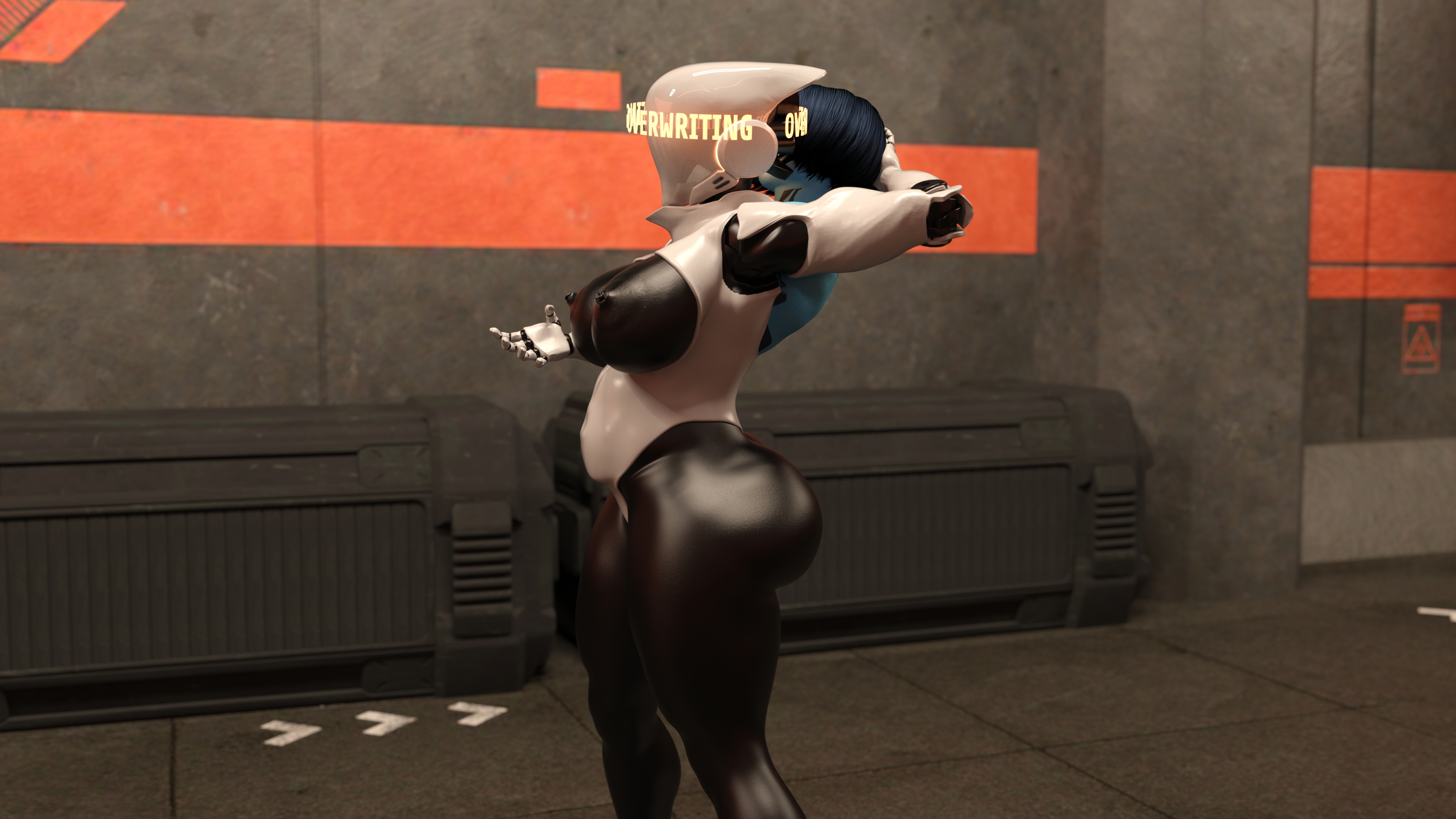 Cortana and Haydee Corruptive Code Cortana Huge Breasts Huge Ass Huge Cock Futa Female Possession Breast Expansion Ass Expansion Transformation Abs Muscles Gun 21