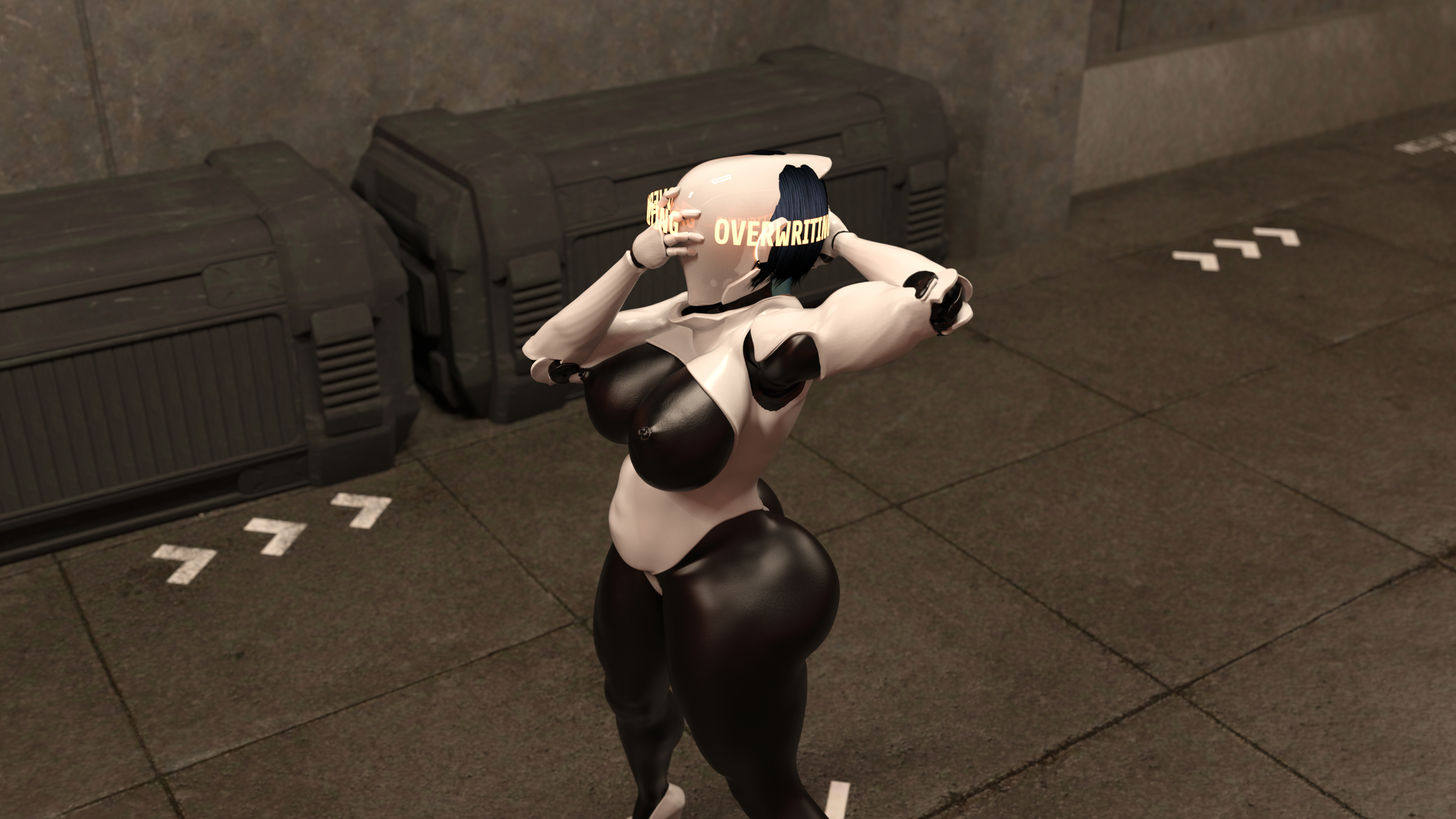 Cortana and Haydee Corruptive Code Cortana Huge Breasts Huge Ass Huge Cock Futa Female Possession Breast Expansion Ass Expansion Transformation Abs Muscles Gun 22