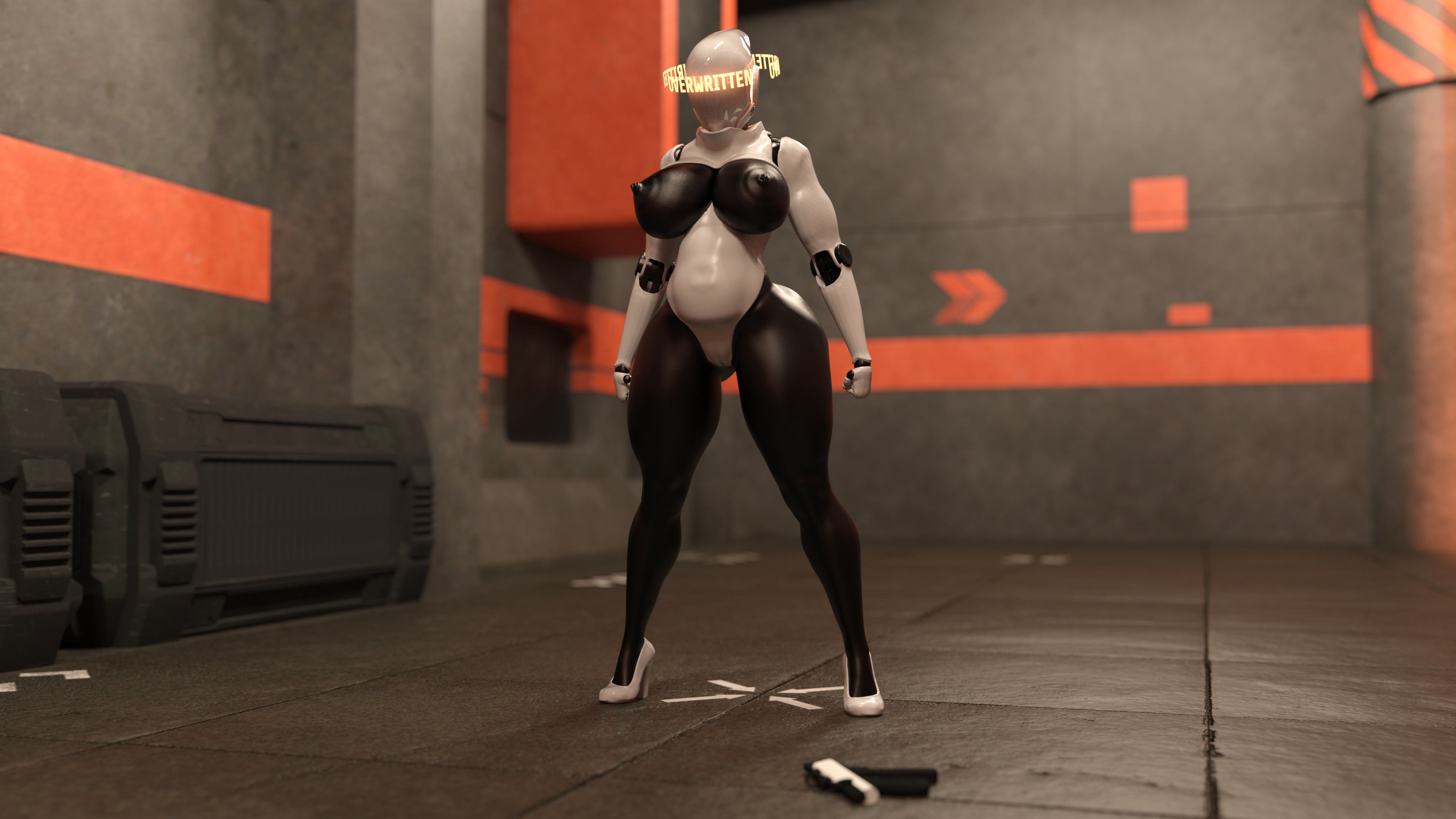 Cortana and Haydee Corruptive Code Cortana Huge Breasts Huge Ass Huge Cock Futa Female Possession Breast Expansion Ass Expansion Transformation Abs Muscles Gun 23
