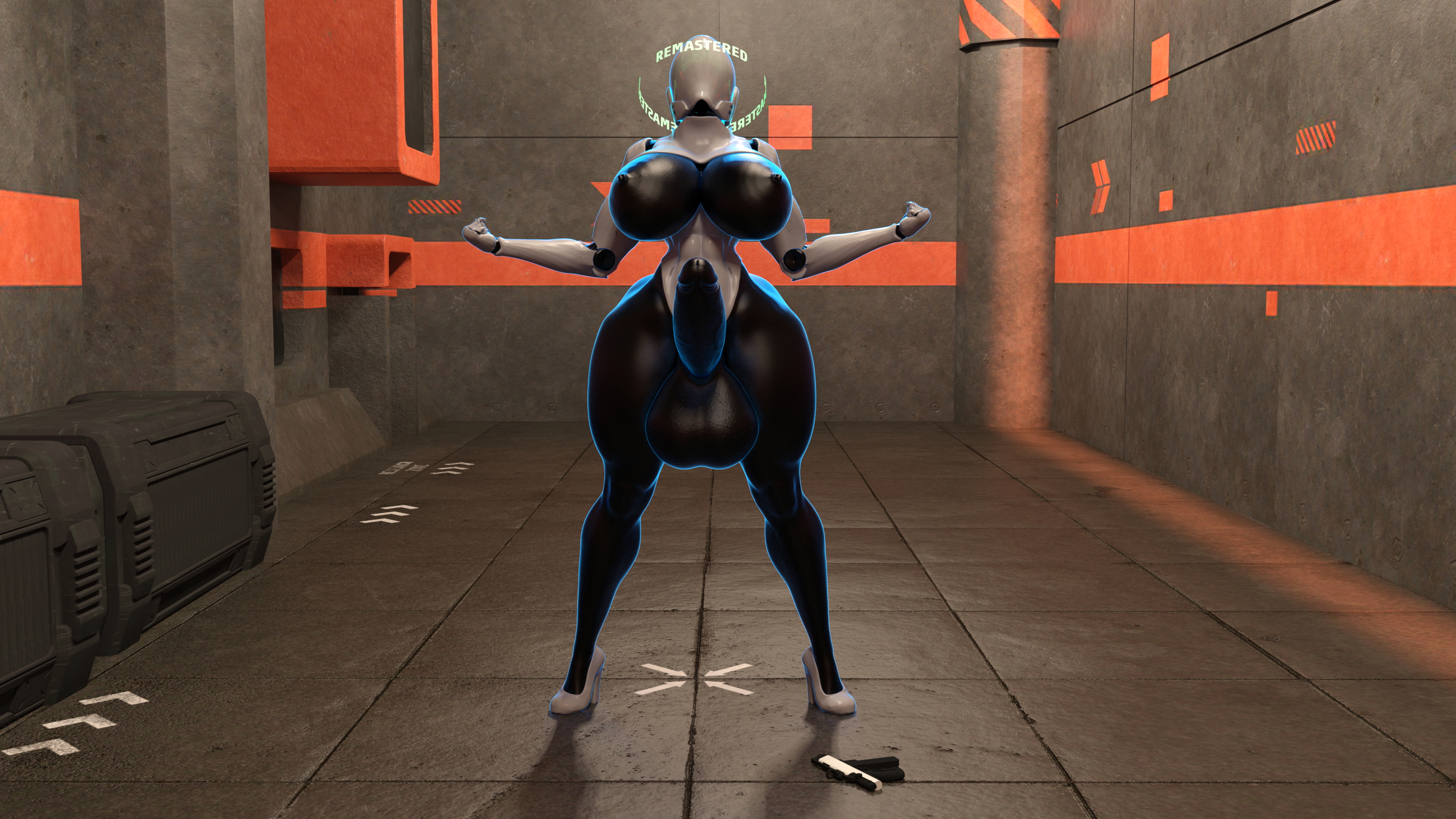 Cortana and Haydee Corruptive Code Cortana Huge Breasts Huge Ass Huge Cock Futa Female Possession Breast Expansion Ass Expansion Transformation Abs Muscles Gun 26
