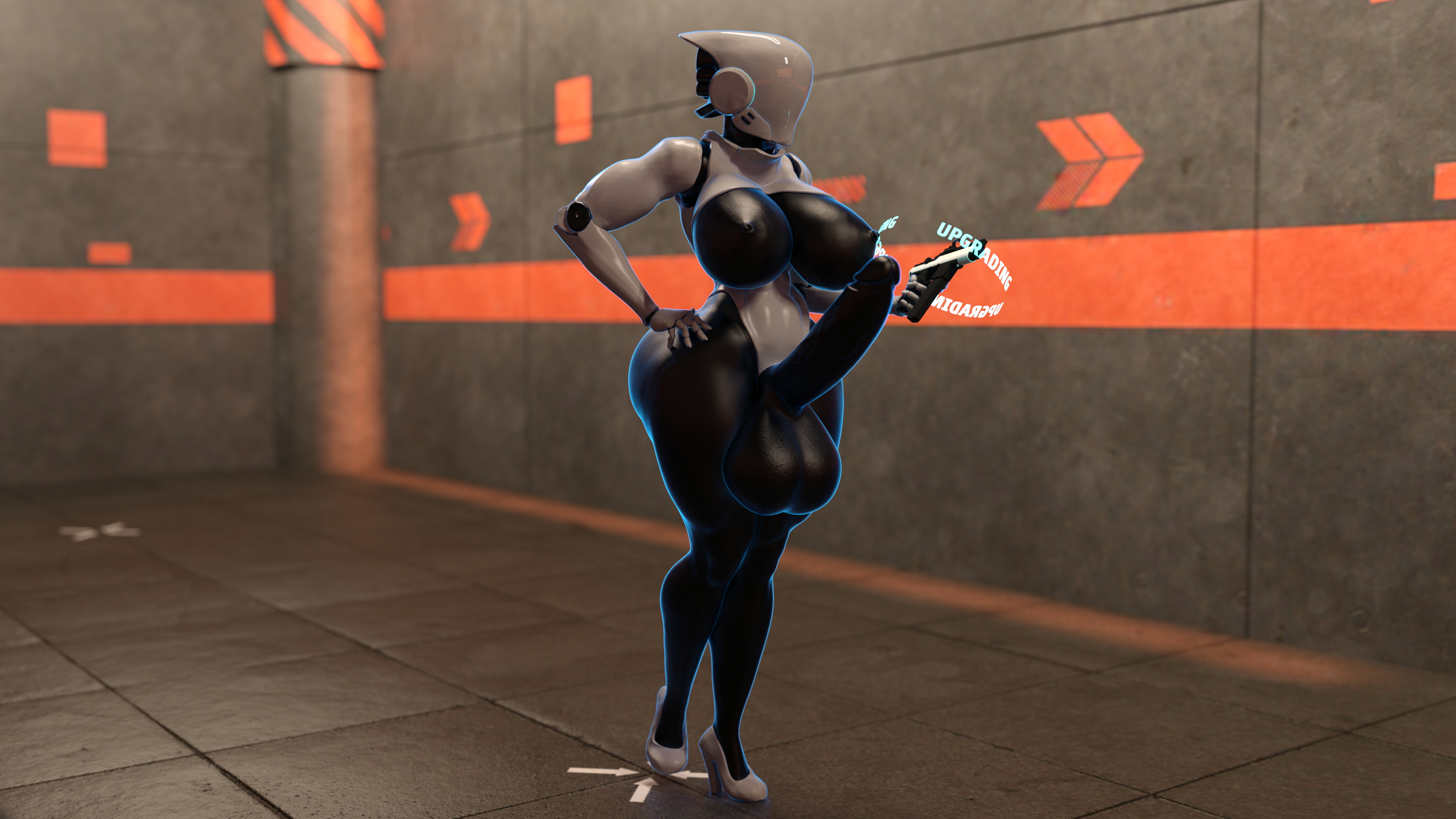 Cortana and Haydee Corruptive Code Cortana Huge Breasts Huge Ass Huge Cock Futa Female Possession Breast Expansion Ass Expansion Transformation Abs Muscles Gun 33